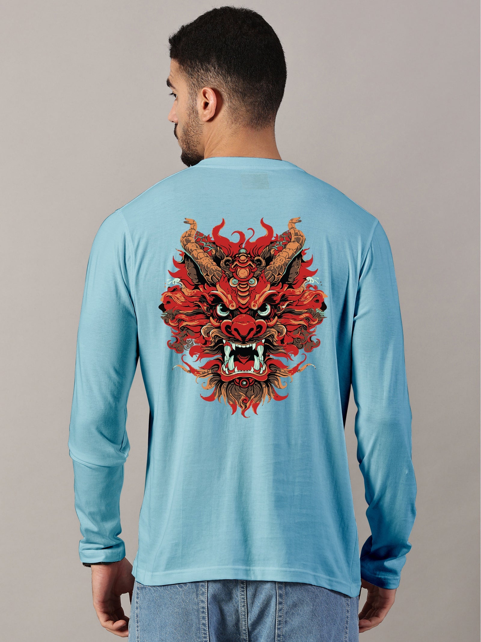 Basic Full sleeve : Dragon Printed T-Shirt