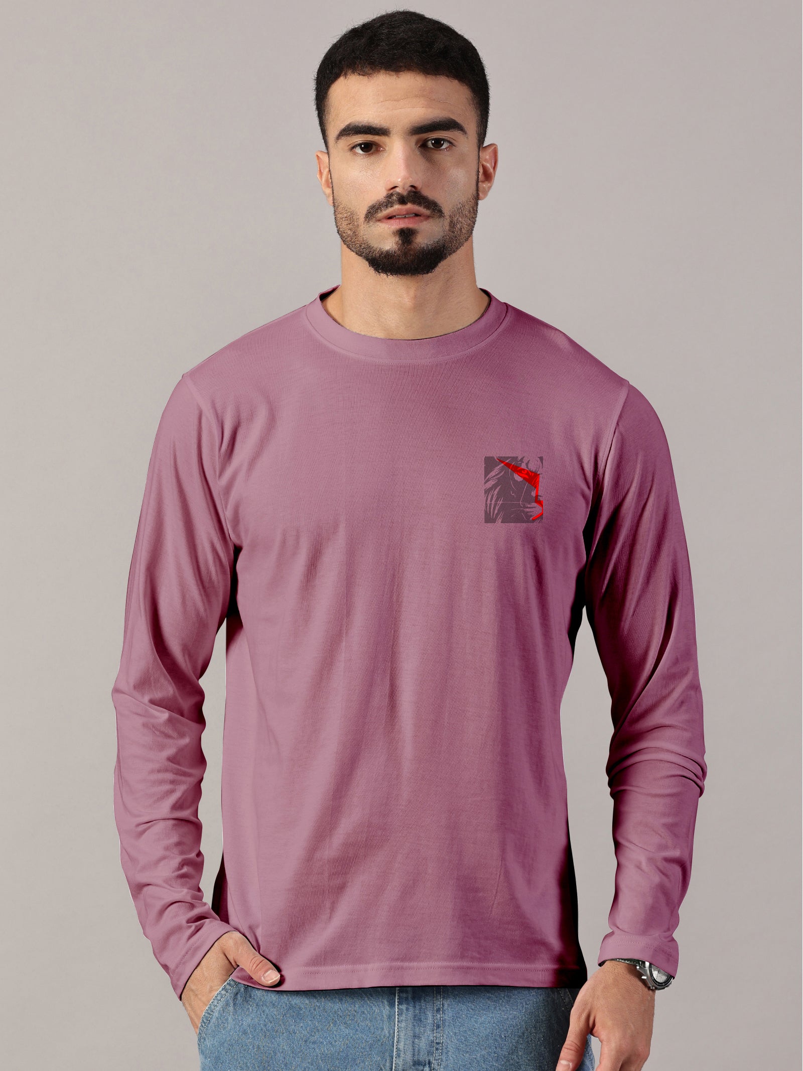 Basic Full sleeve : Lion Power Printed T-Shirt