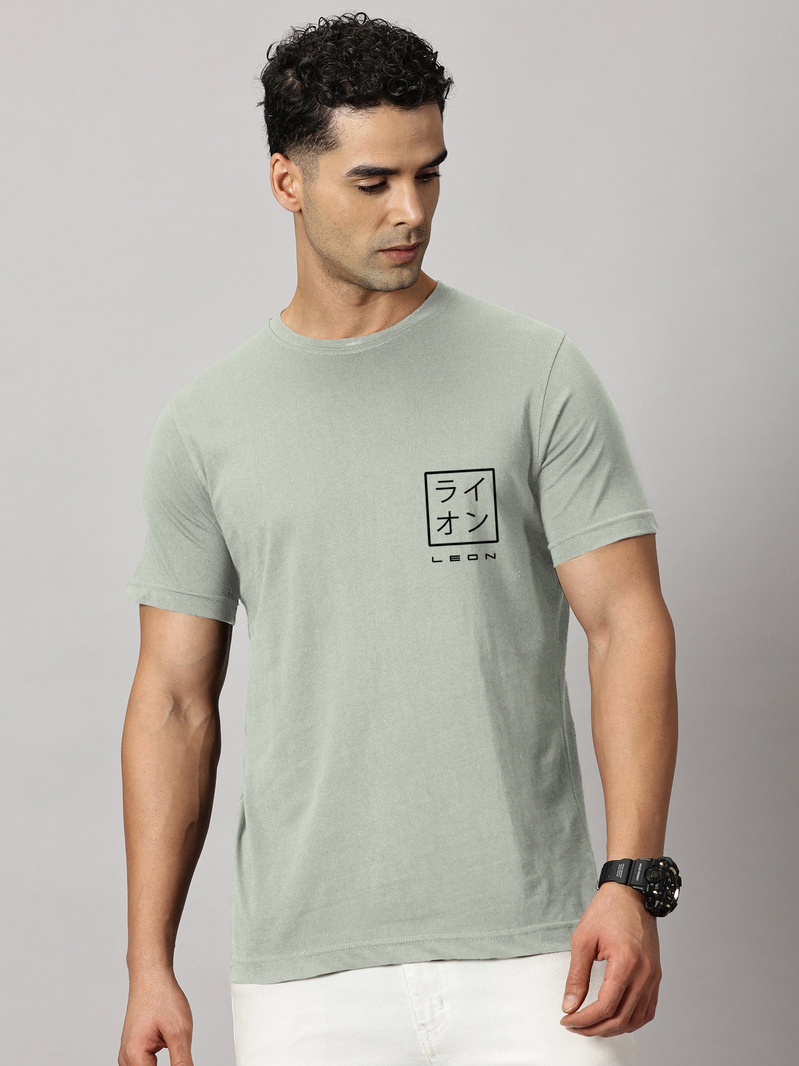 Basics : Leon Stamp Printed T-Shirt