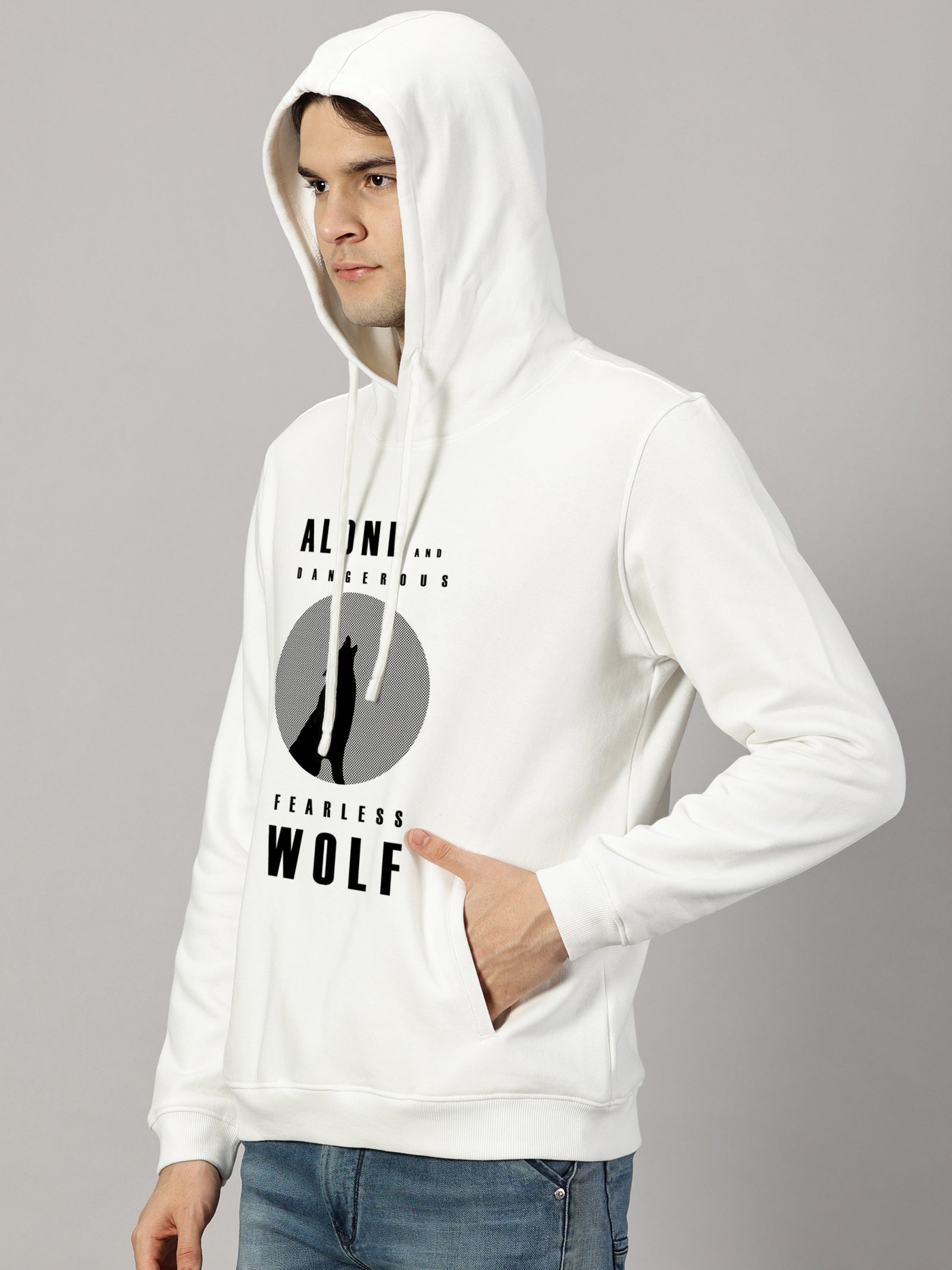 Sweatshirt : Wolf Printed Hoodie