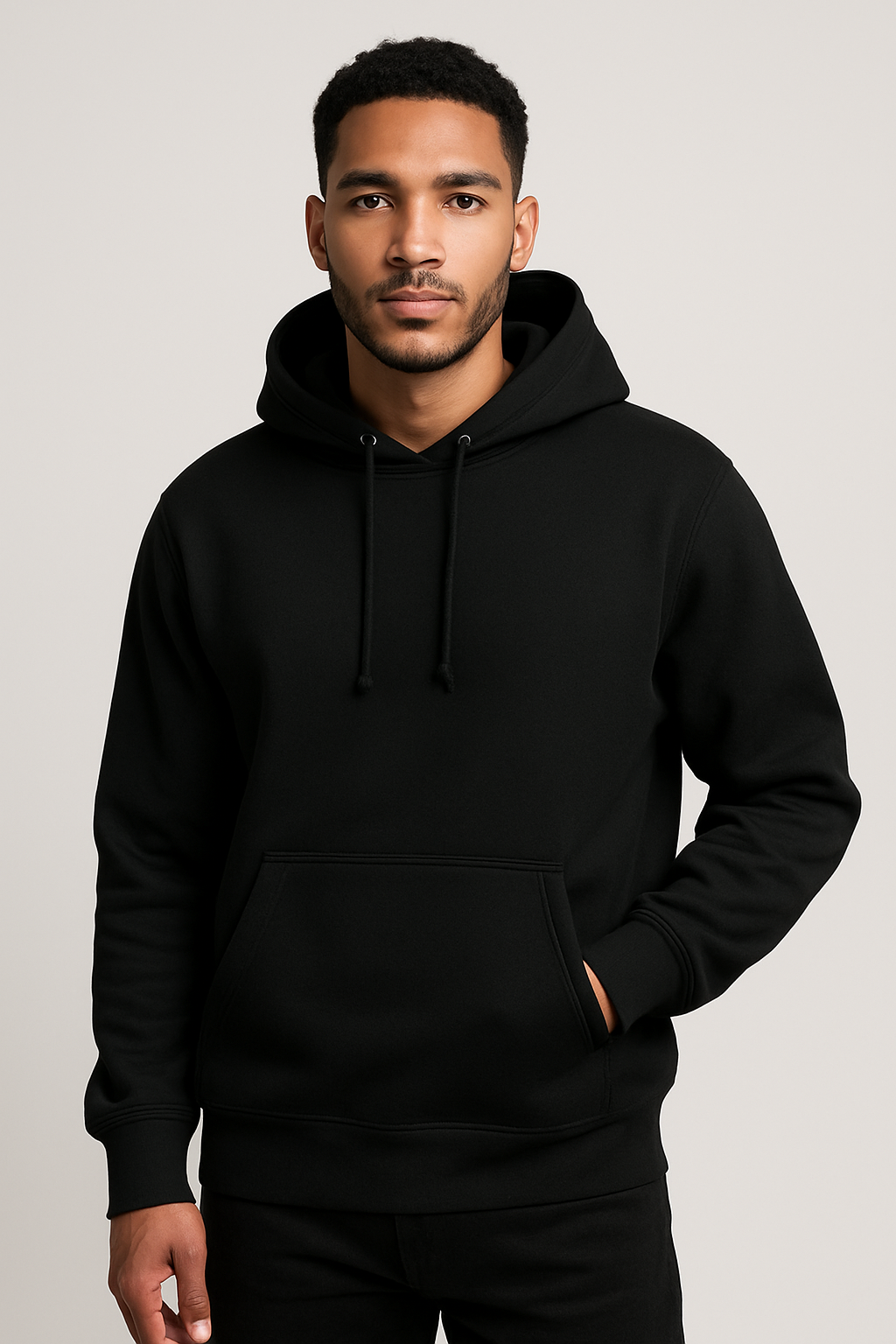 Sweatshirt :God Did Printed Kangaroo Pocket Full Sleeve Hoodie