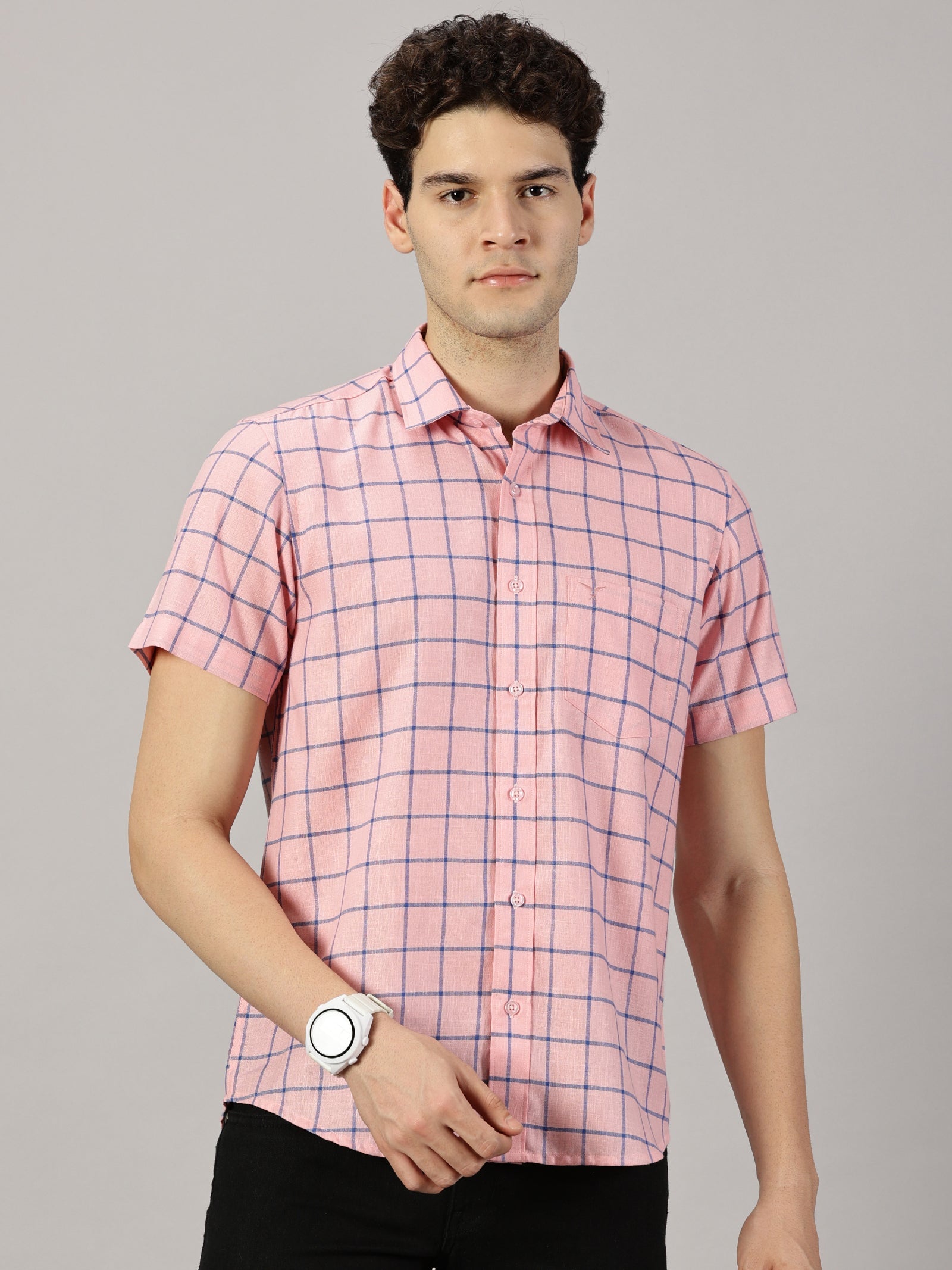 Casual : Checkered Poly Cotton shirt