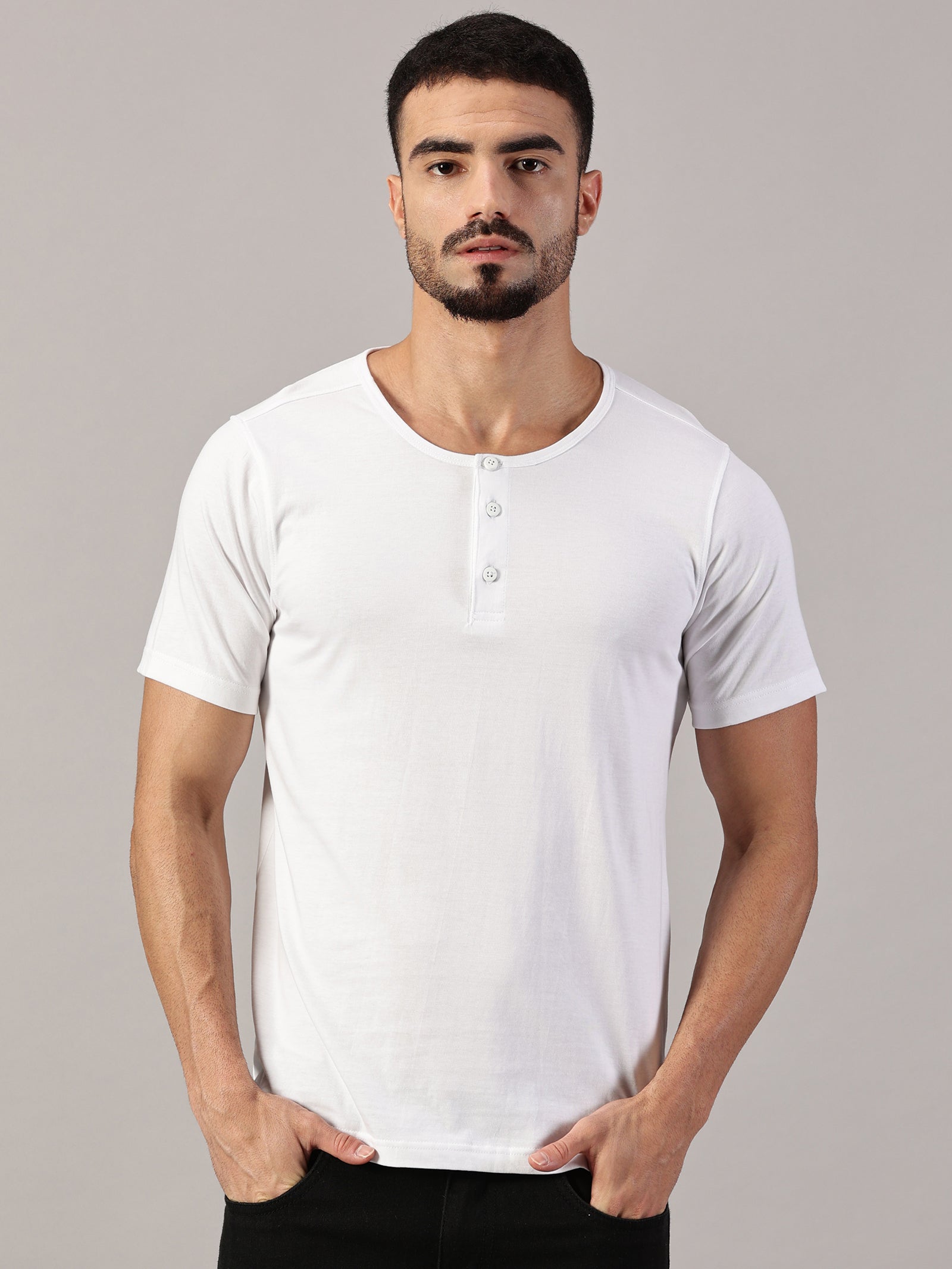 Casuals : Henley Neck T-Shirt