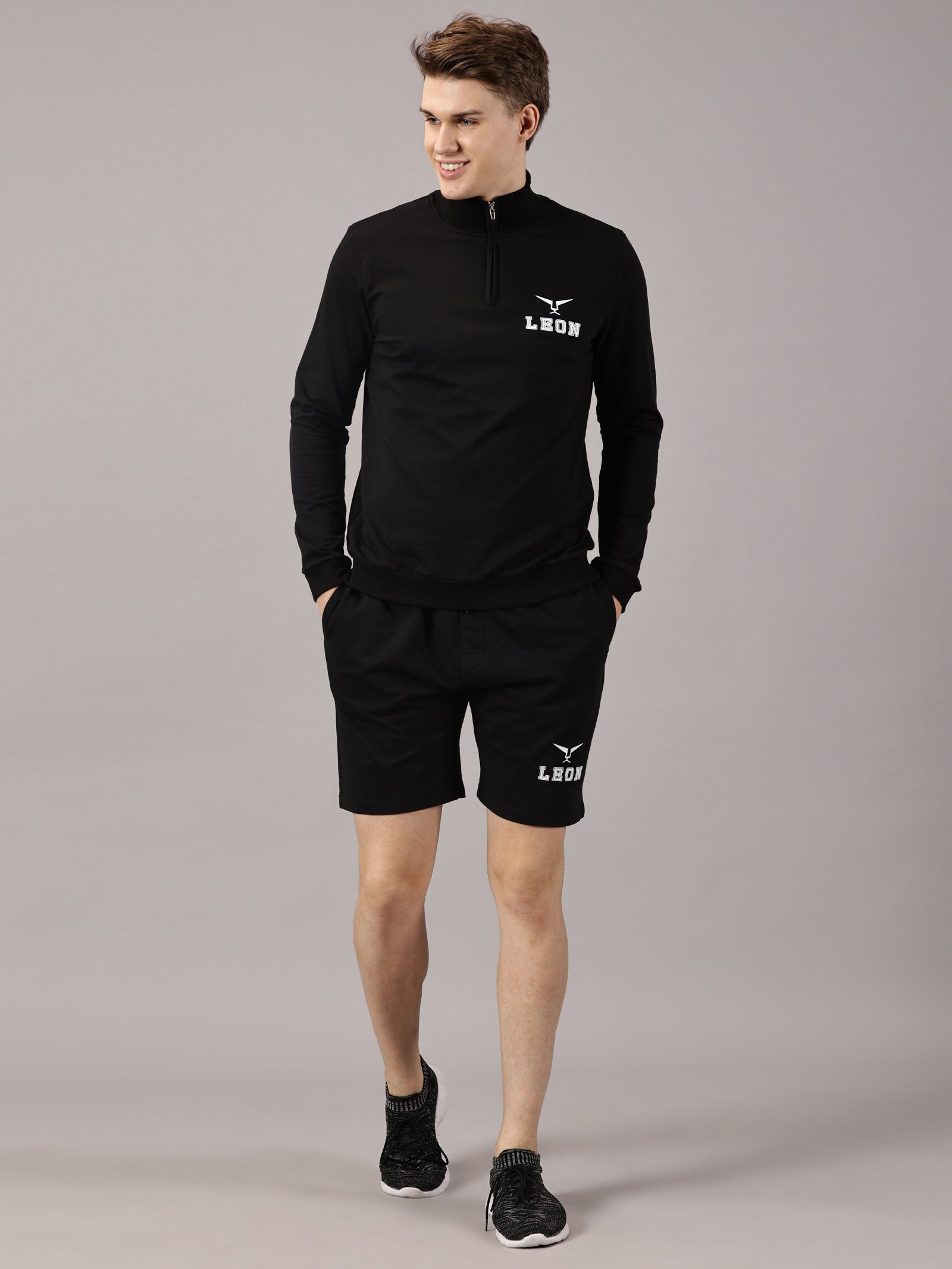 Active Wear :Sports High Neck and Shorts sets