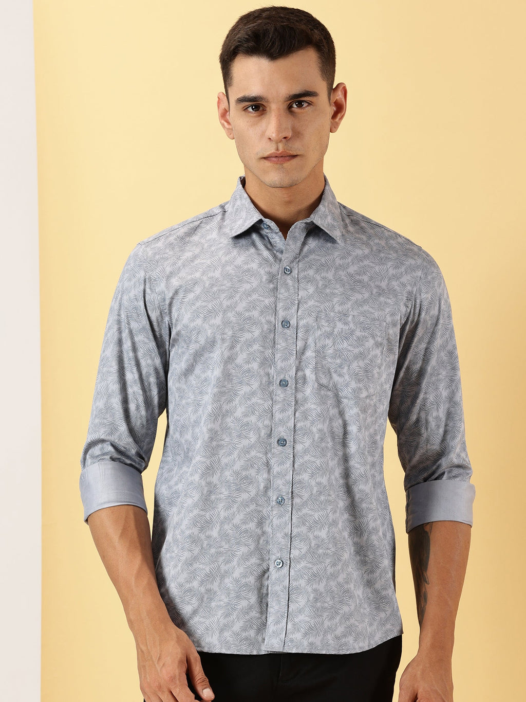 Casuals : Leaf Print full sleeve shirt