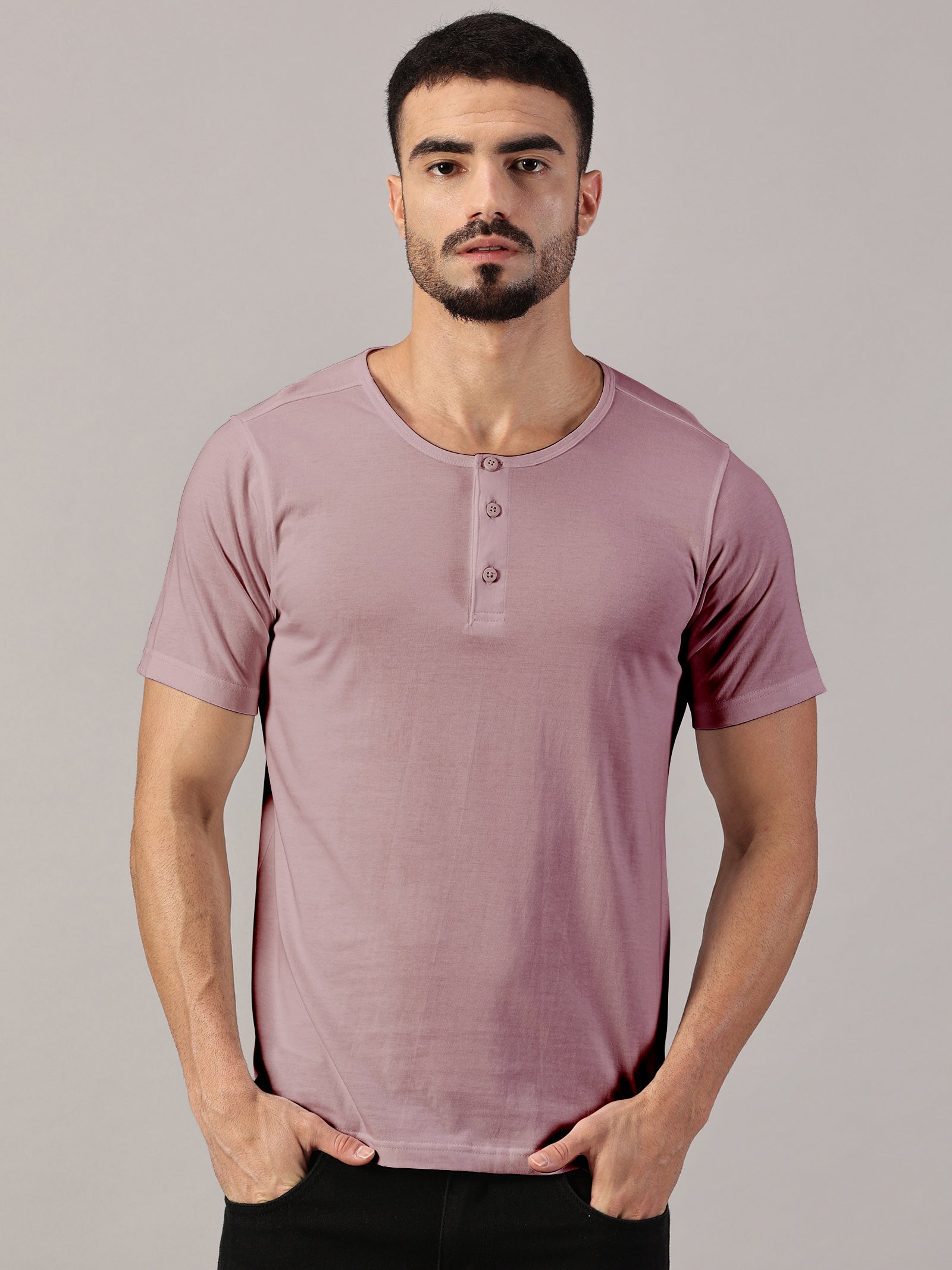 Casuals : Henley Neck T-Shirt