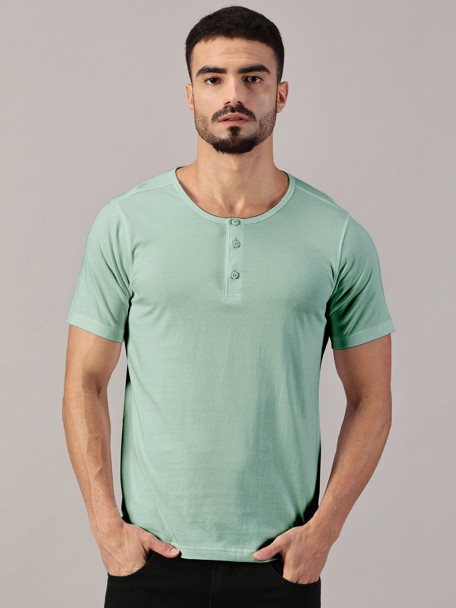 Casuals : Henley Neck T-Shirt