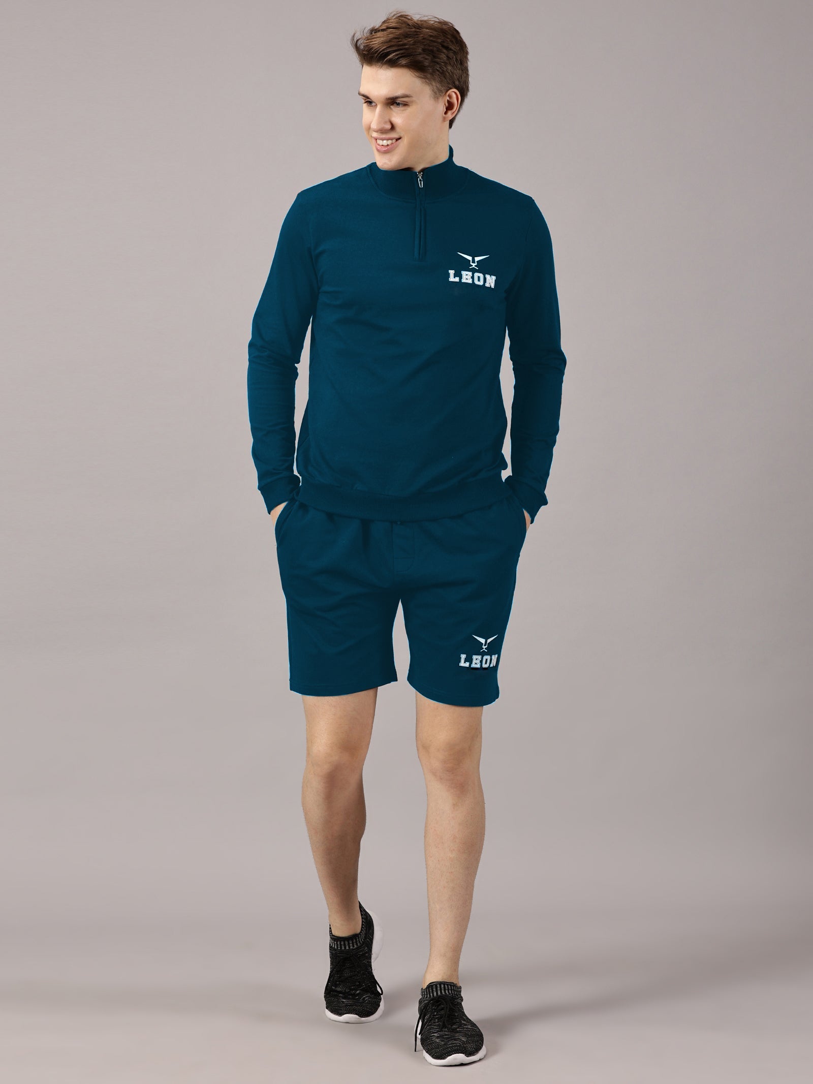 active wear :Sports High Neck and Shorts sets