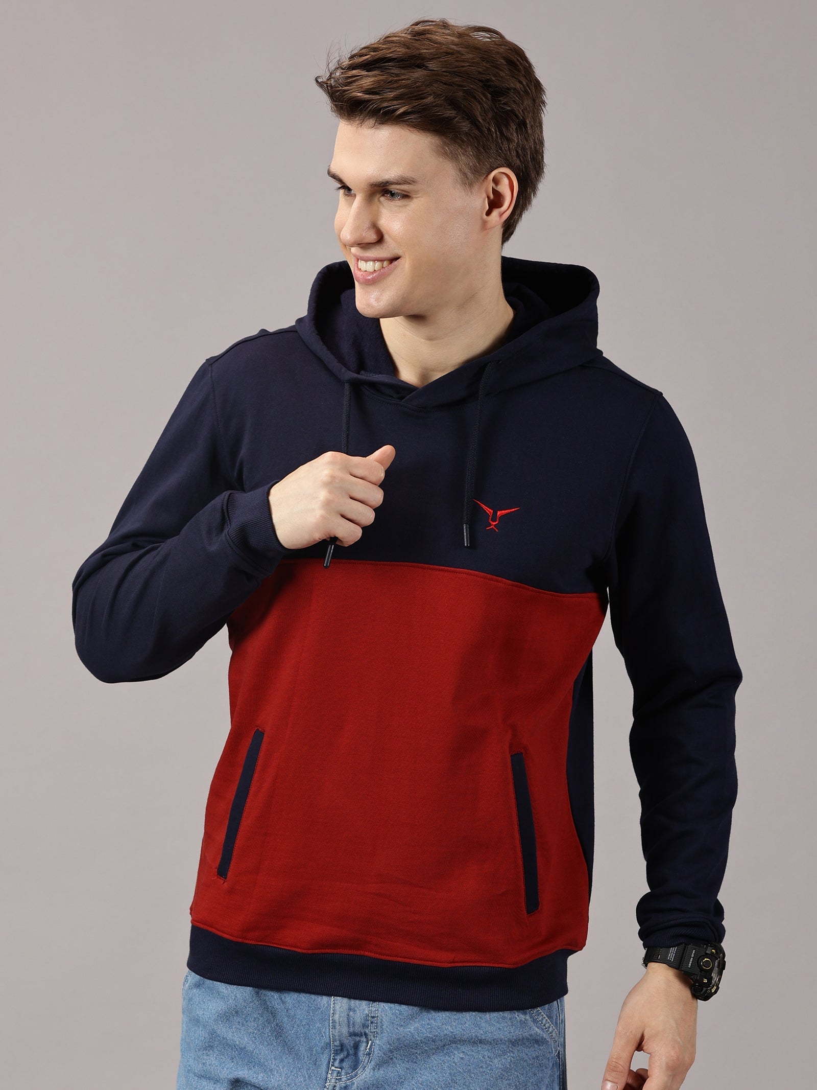 Sweatshirt : Colour Block Hoodie