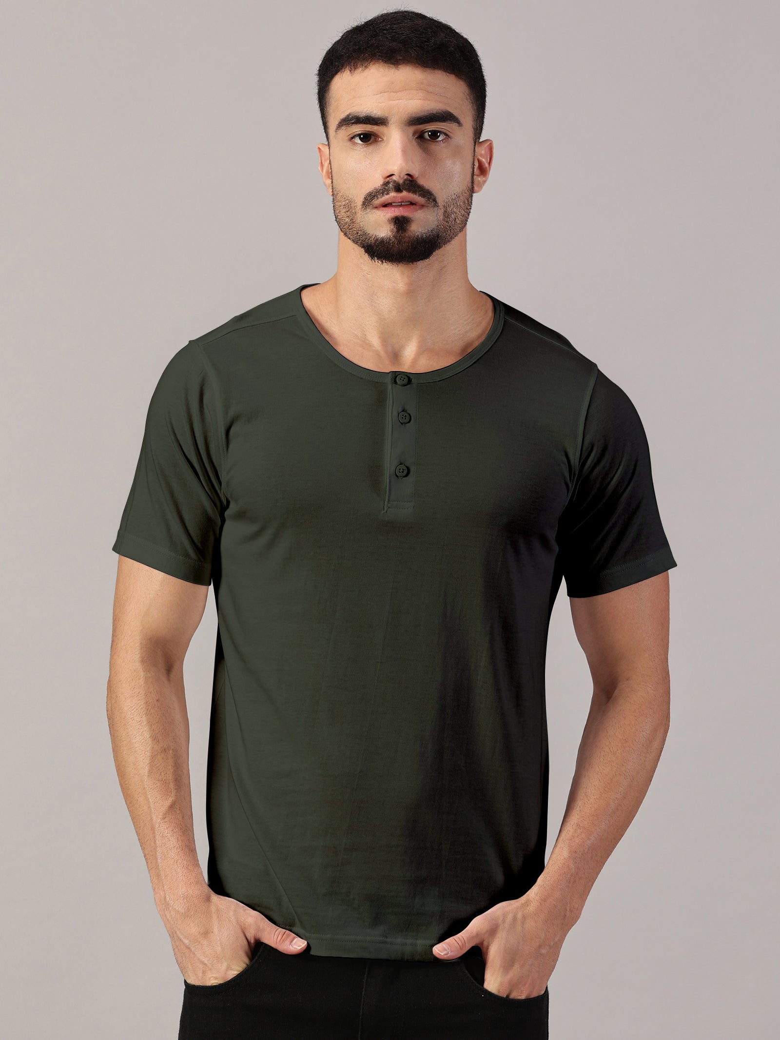 Casuals : Henley Neck T-Shirt