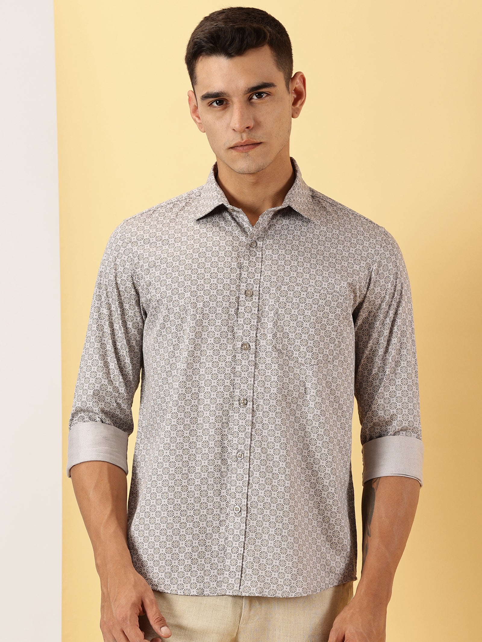 Casuals : Floral Print full sleeve shirt