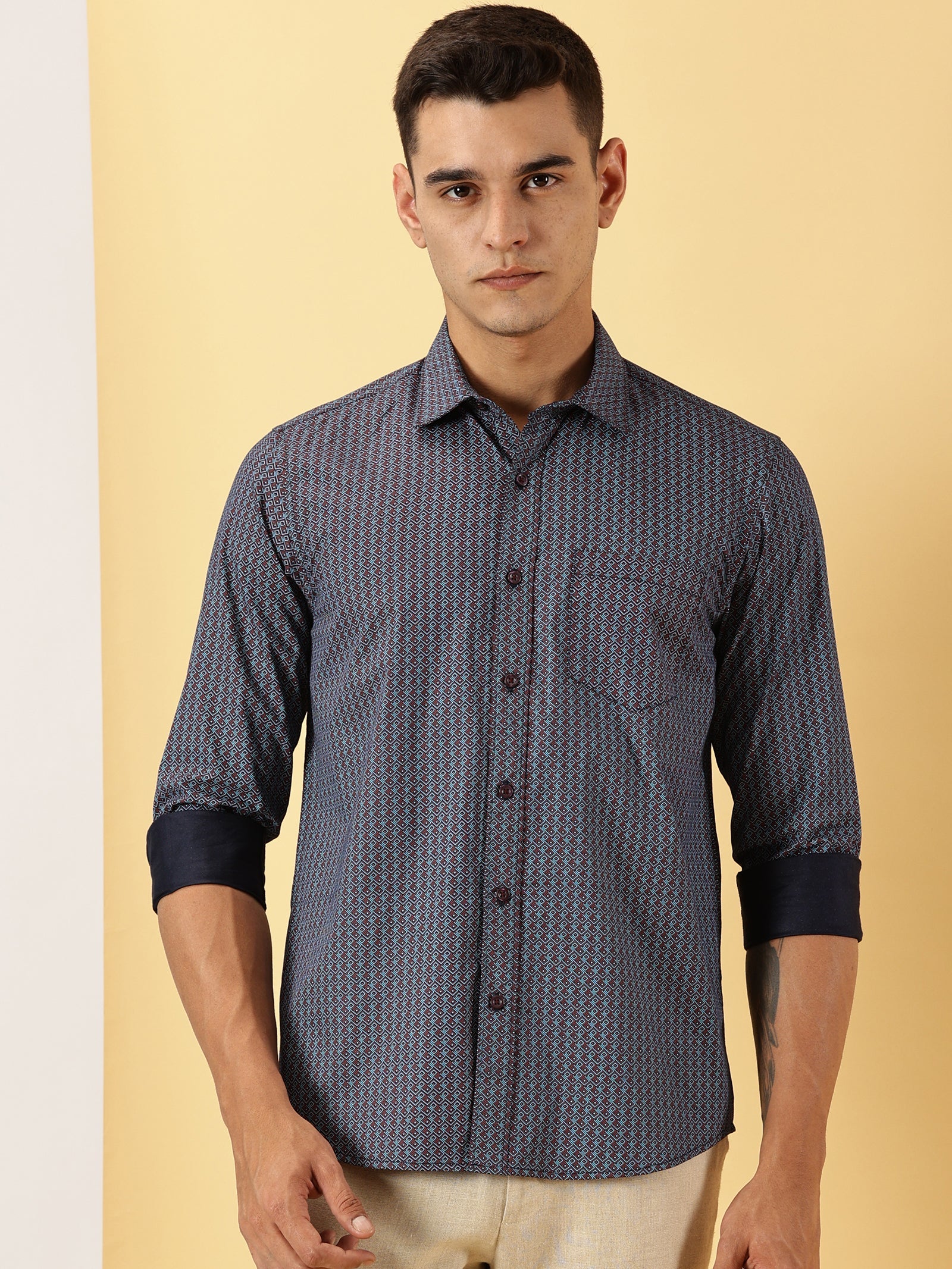 Casuals : 3D Print fullsleeve shirt