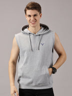 Sweatshirt ::Head Up Printed Sleeveless Hoodie