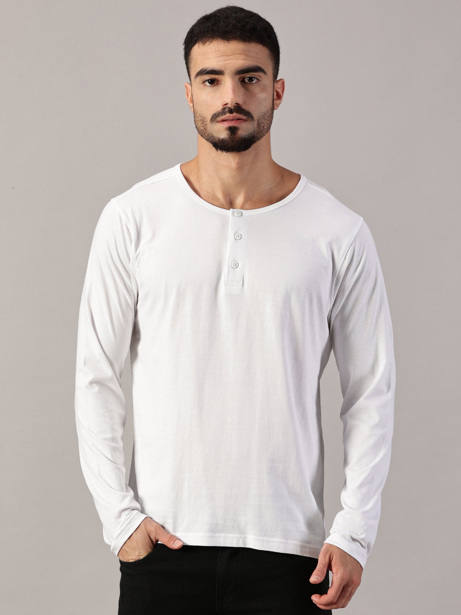 Casuals : Henley Neck T-Shirt