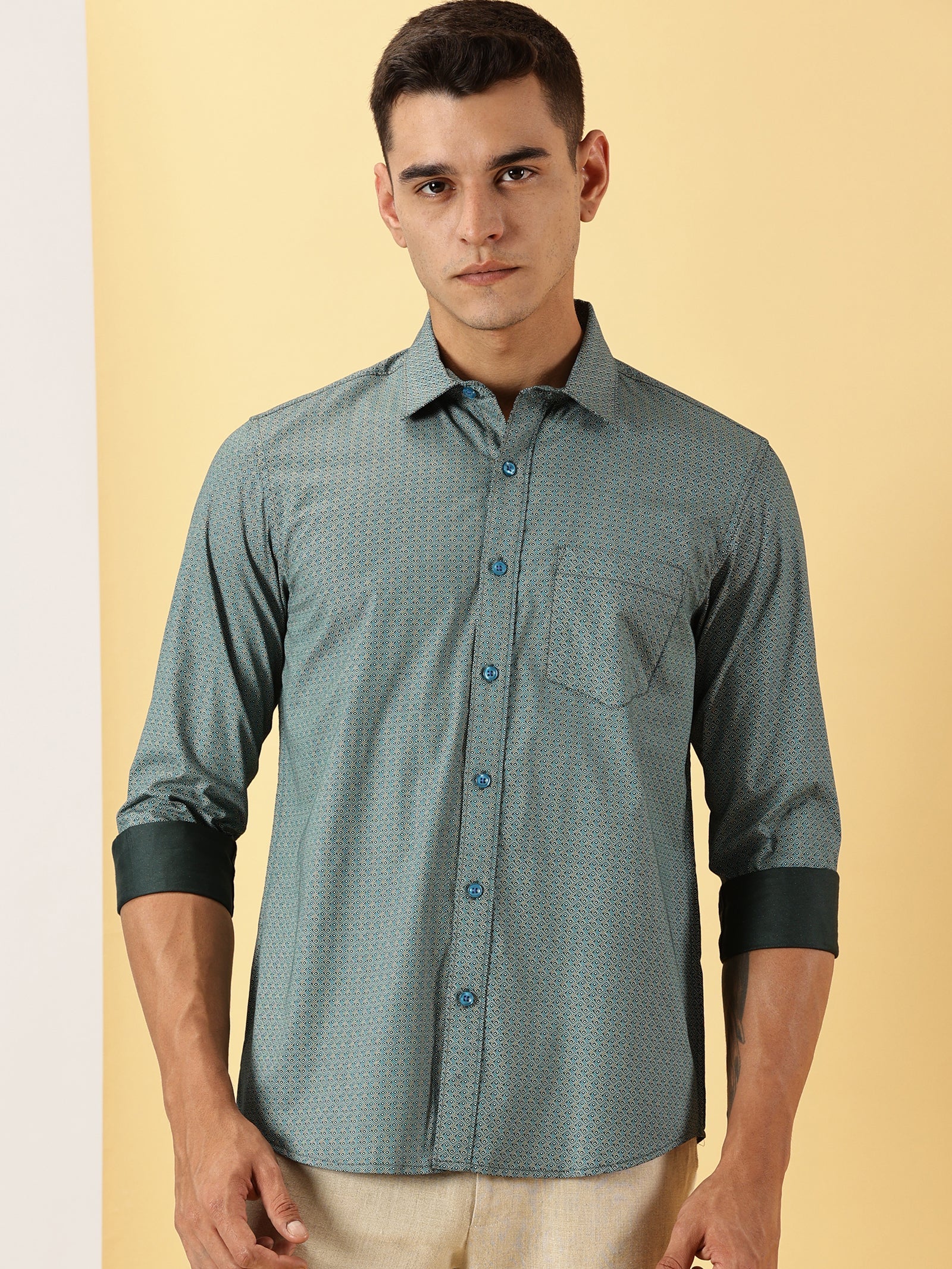 Casuals : 3D Print fullsleeve shirt