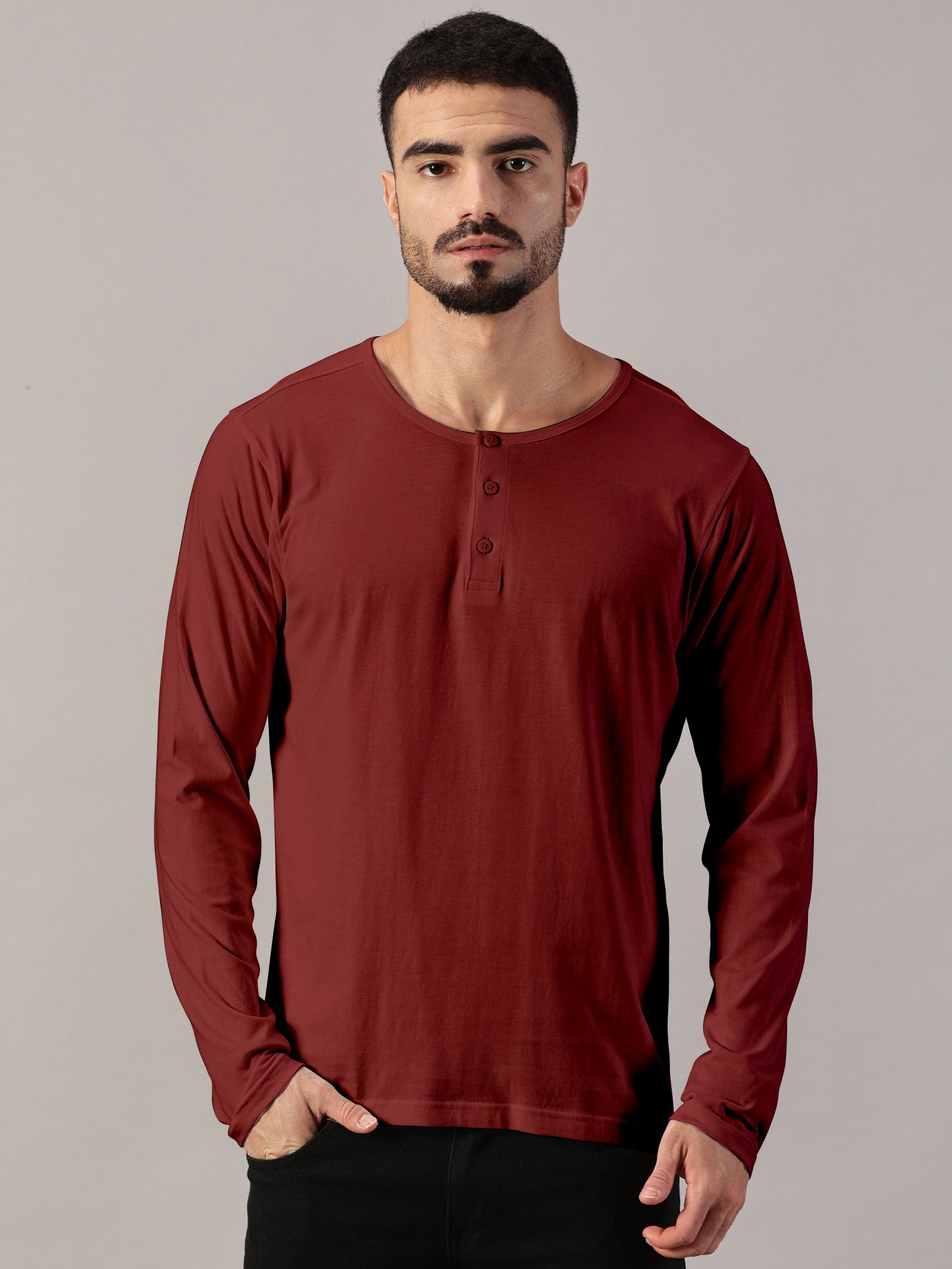 Casuals : Henley Neck T-Shirt
