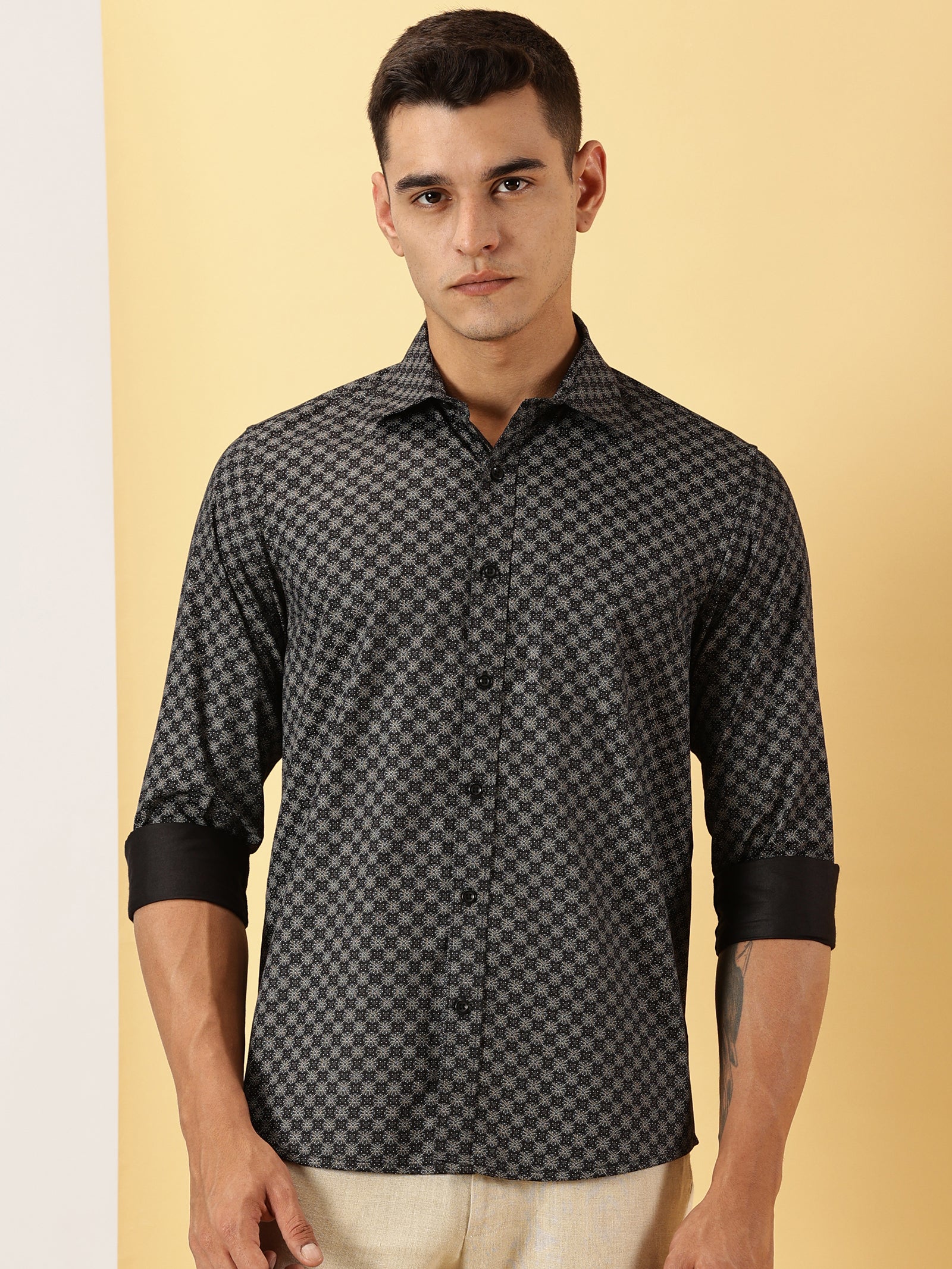 Casuals : Floral Print full sleeve shirt