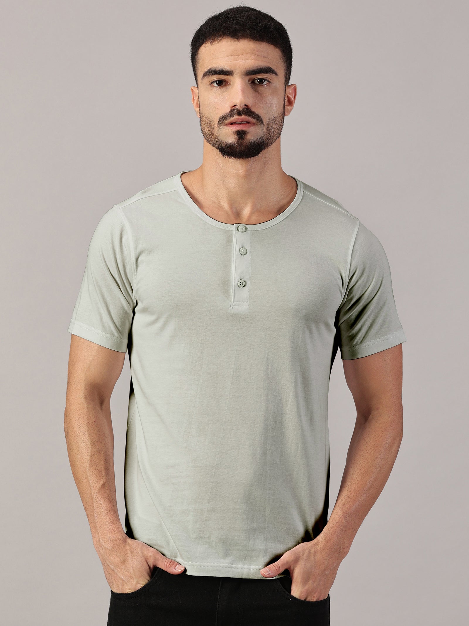 Casuals : Henley Neck T-Shirt