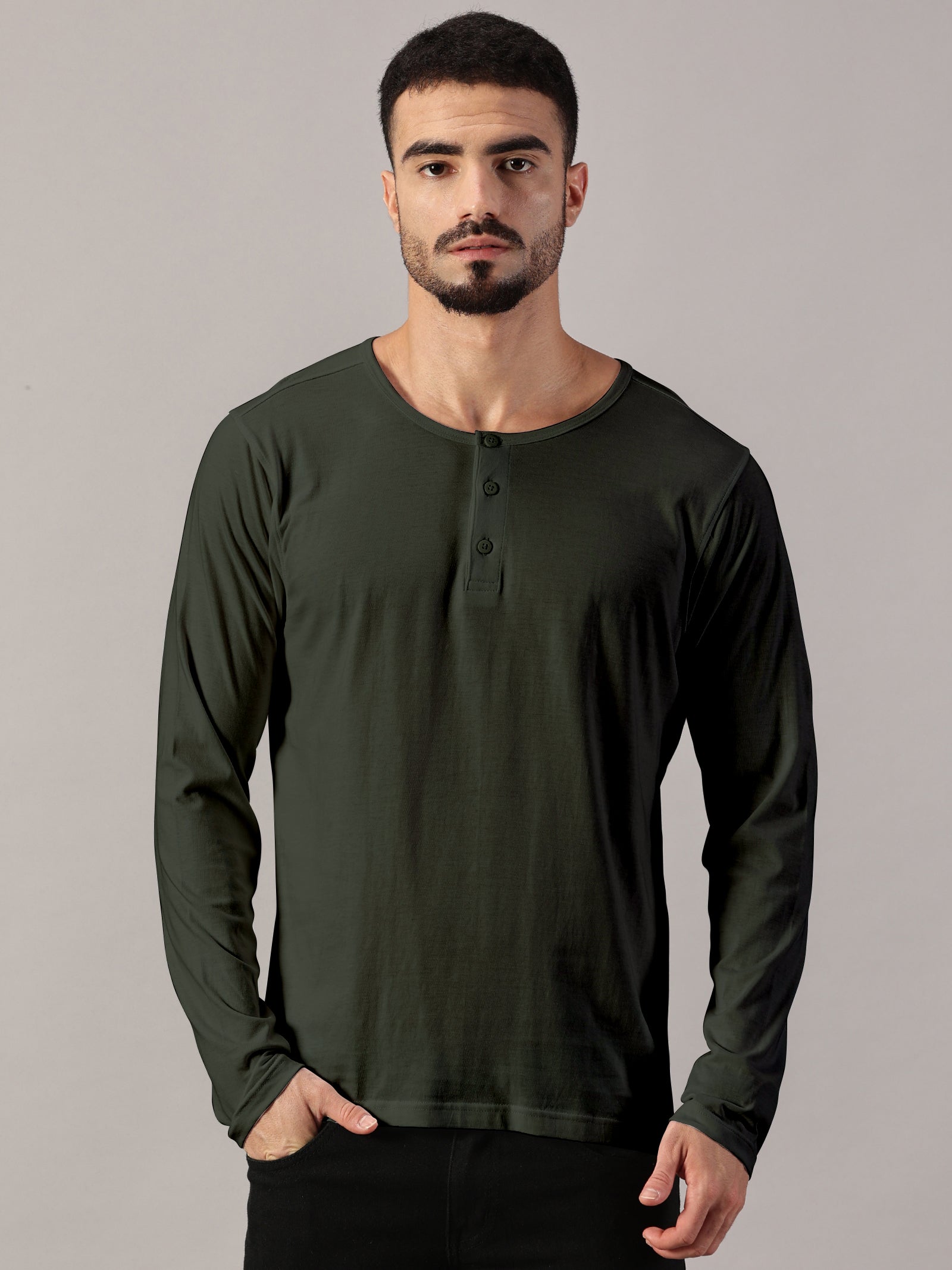 Casuals : Henley Neck T-Shirt