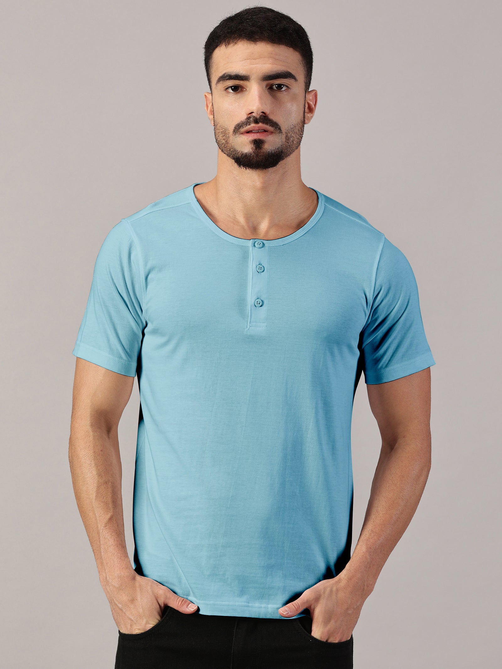 Casuals : Henley Neck T-Shirt