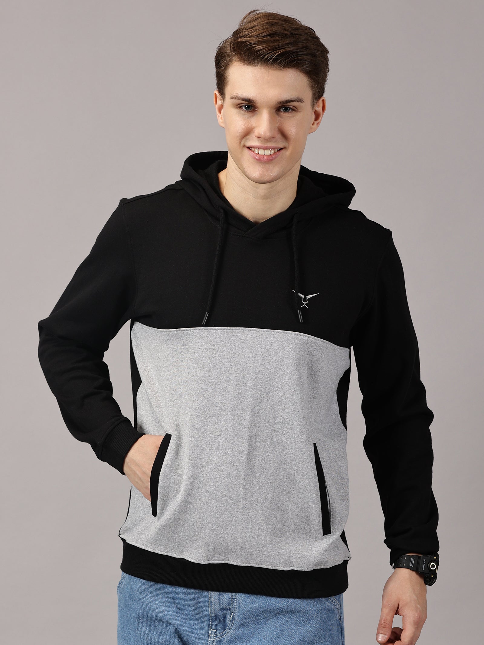 Sweatshirt : Colour Block Hoodie