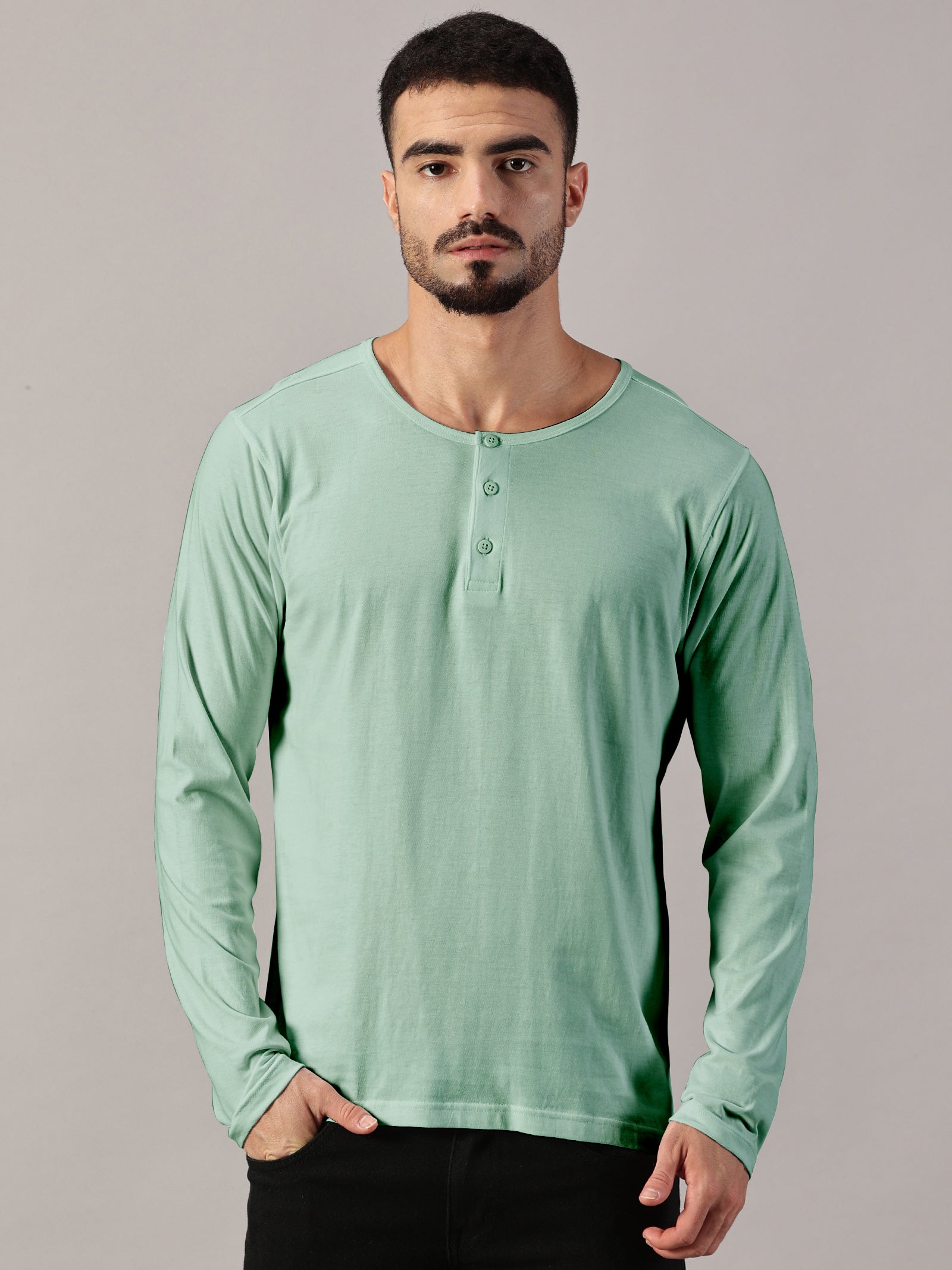 Casuals : Henley Neck T-Shirt