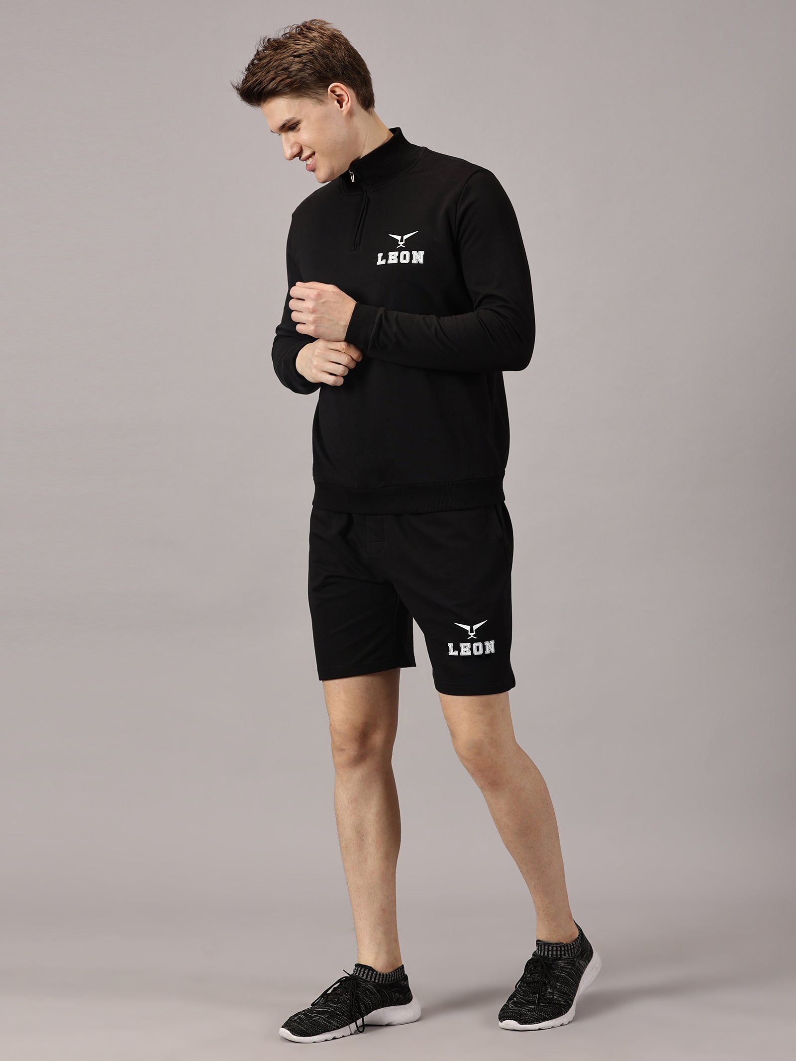 Active Wear :Sports High Neck and Shorts sets