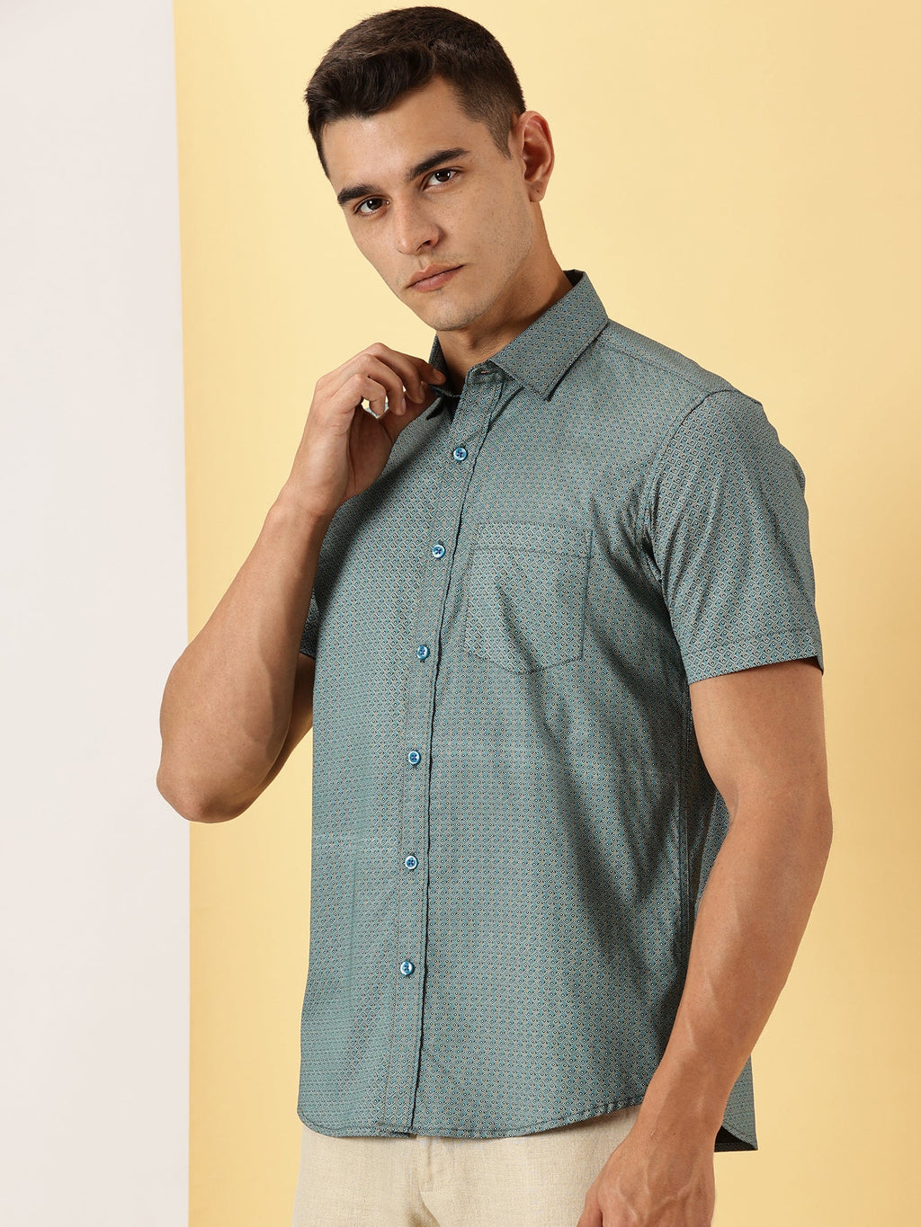 Casuals : 3D Print half sleeve shirt