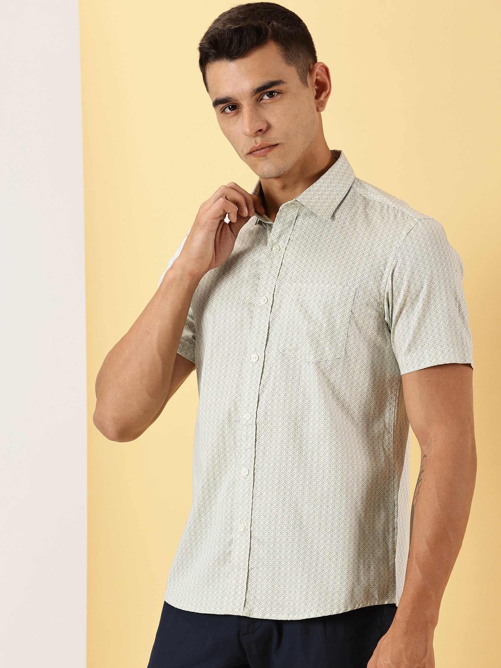 Casuals : 3D Print half sleeve shirt