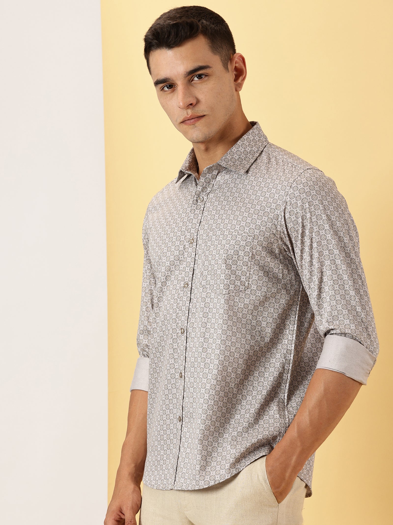 Casuals : Floral Print full sleeve shirt