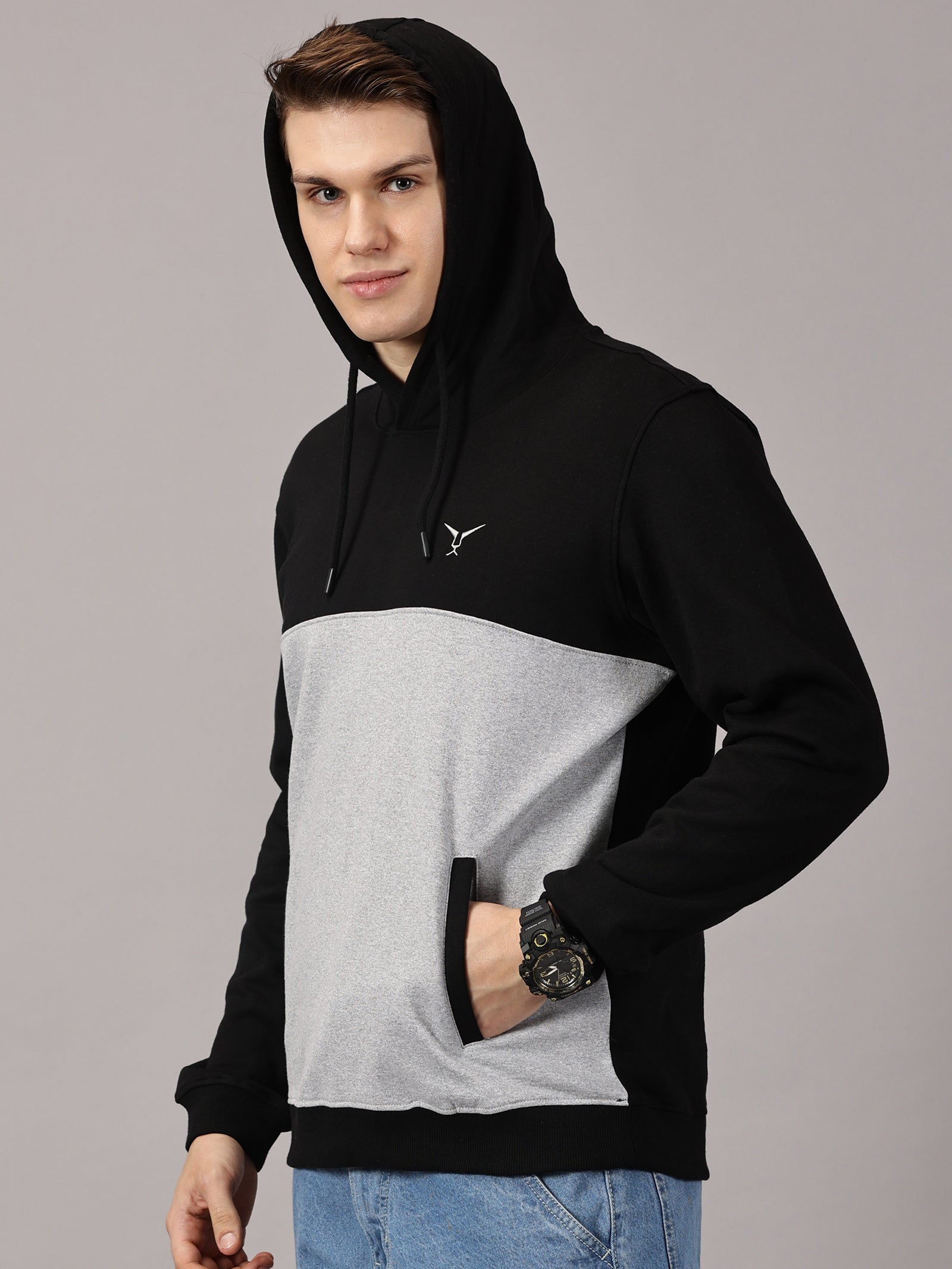 Sweatshirt : Colour Block Hoodie