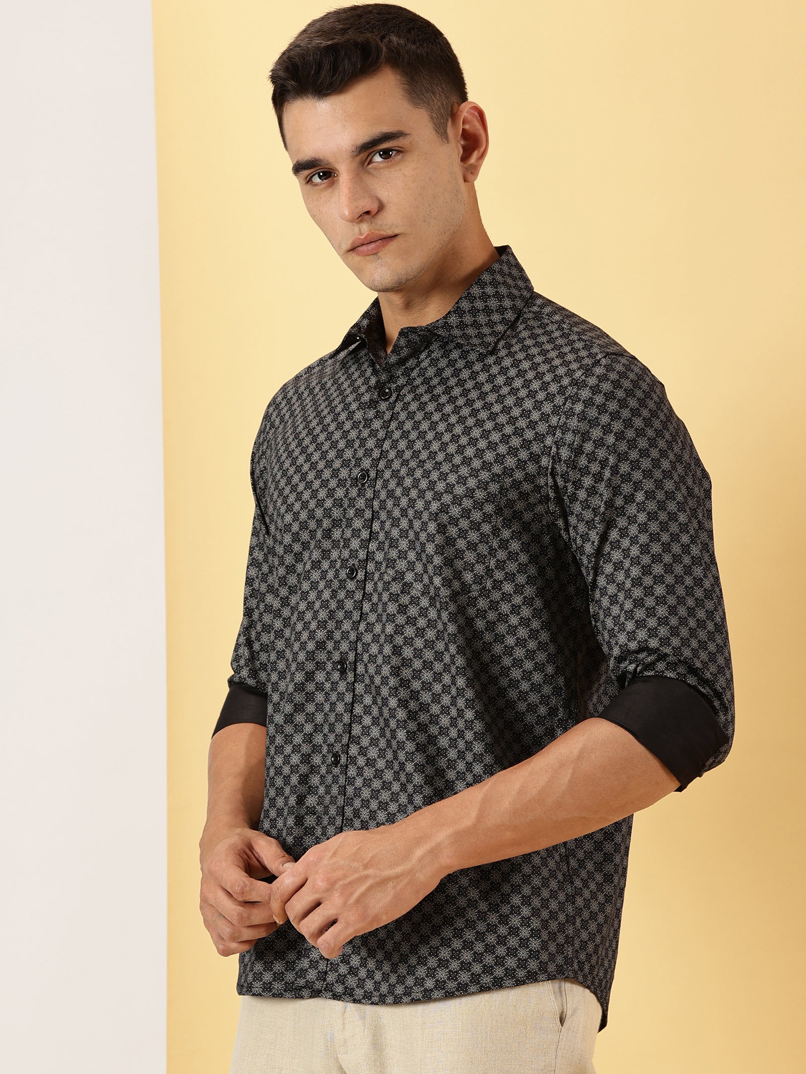 Casuals : Floral Print full sleeve shirt
