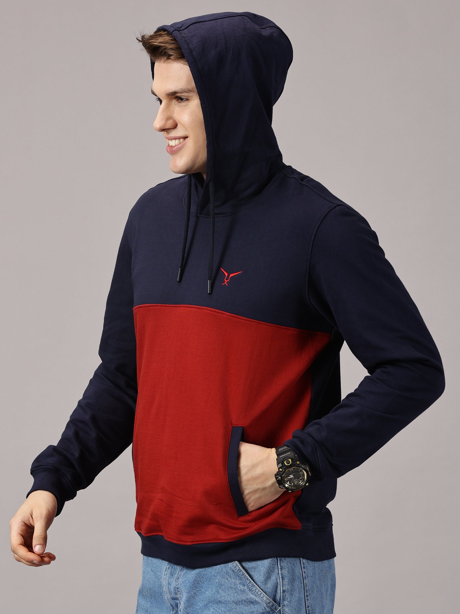 Sweatshirt : Colour Block Hoodie
