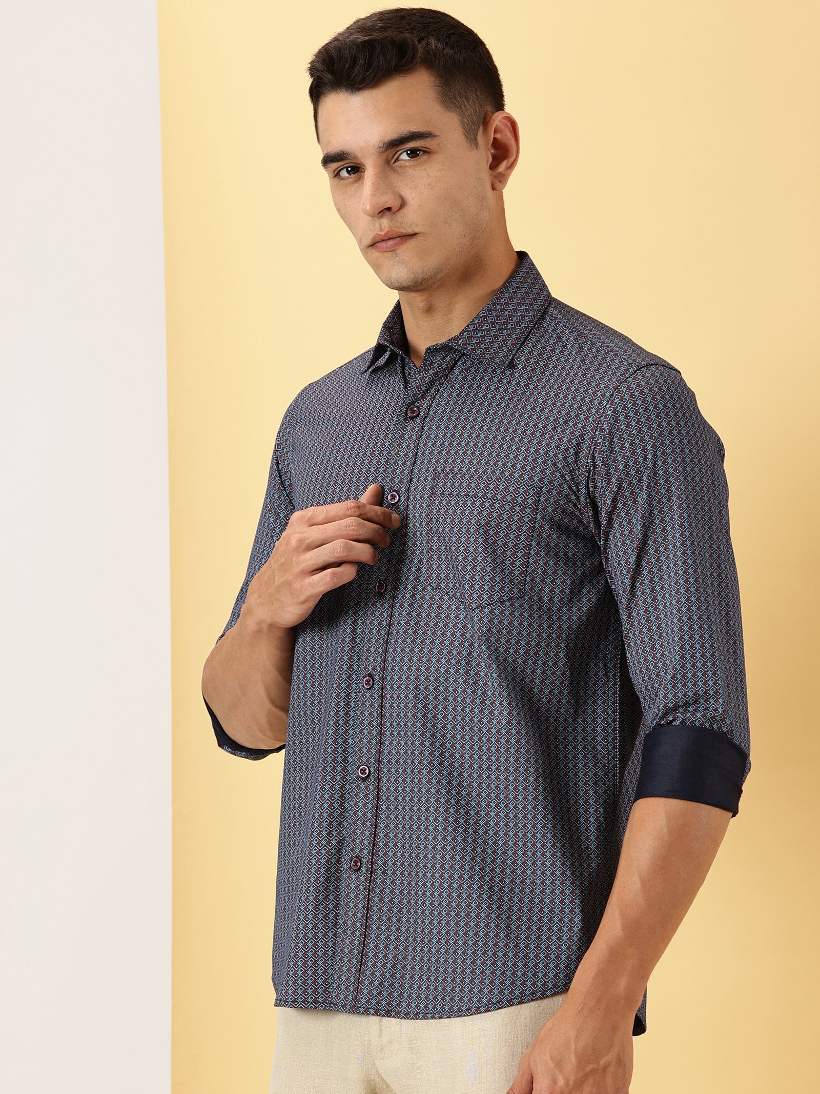 Casuals : 3D Print fullsleeve shirt