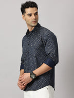 Casuals : Geometric Textured Shirt