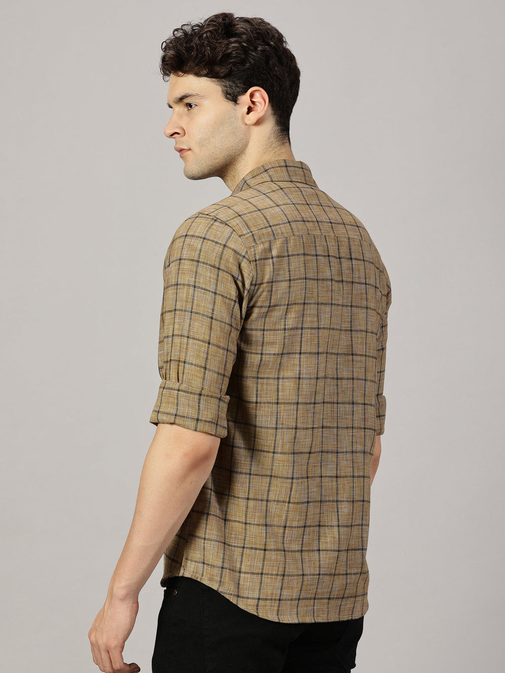 Casual  :  Checkered Poly Cotton shirt