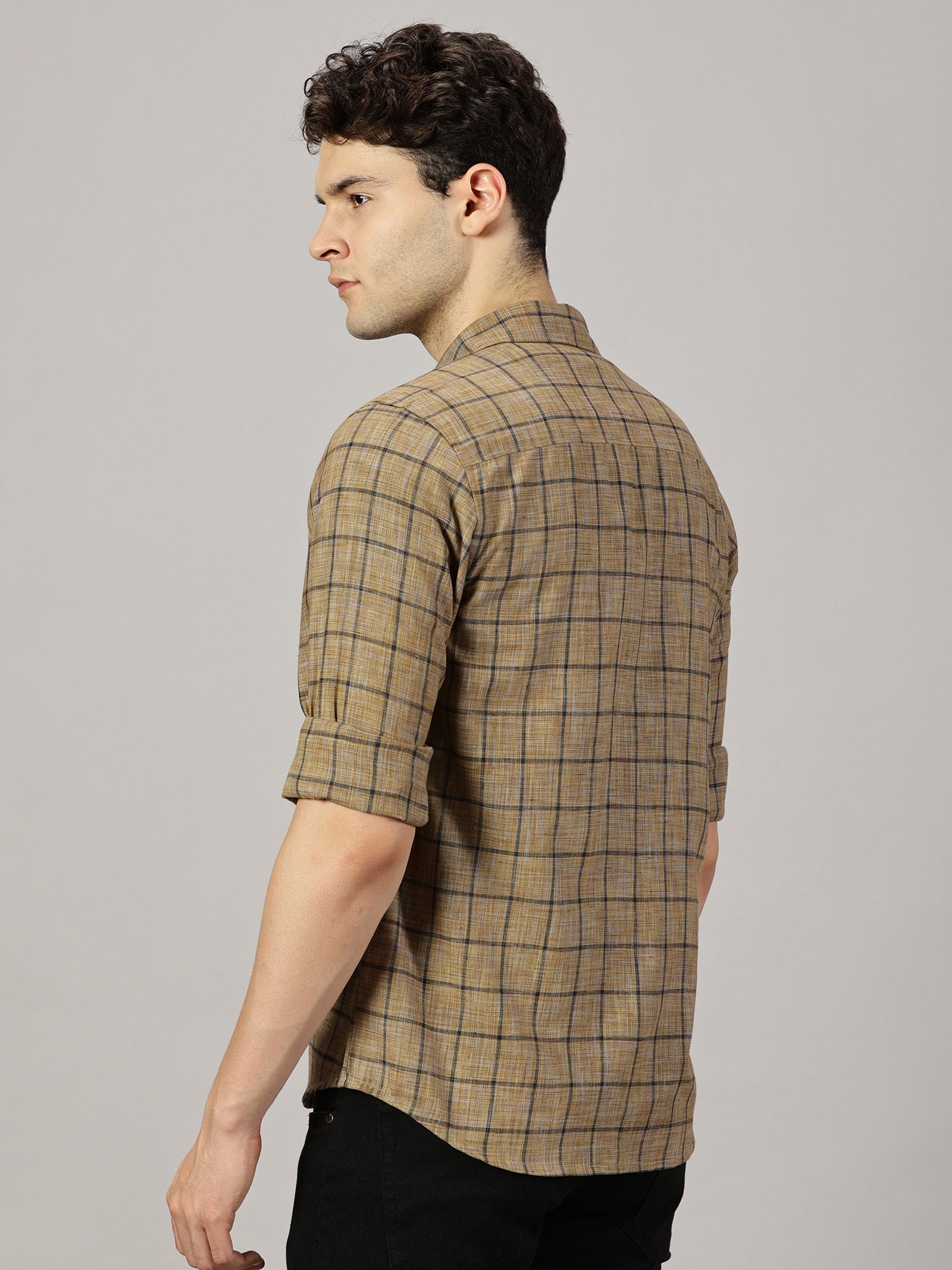 Casual  :  Checkered Poly Cotton shirt