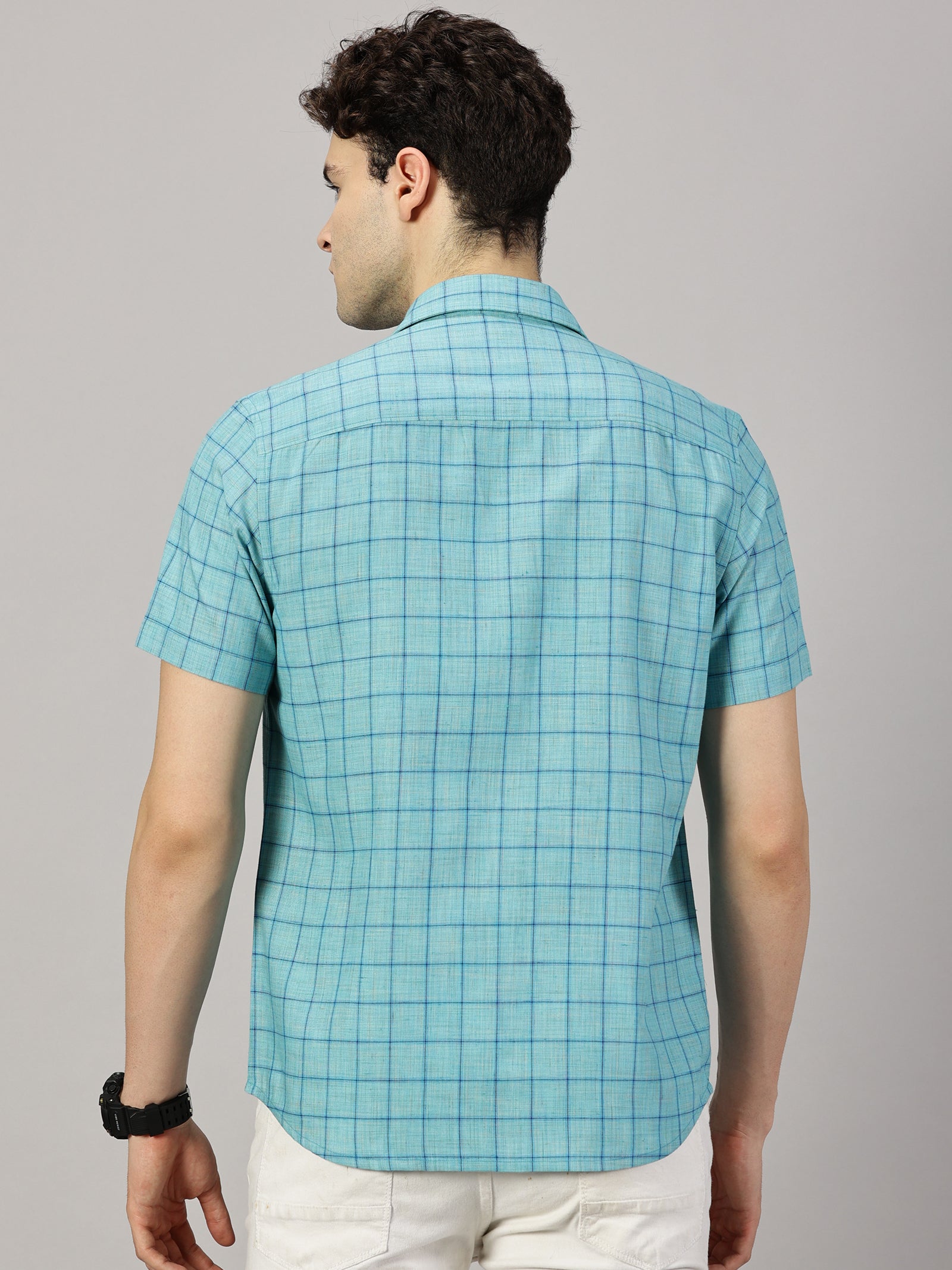 Casual : Checkered Poly Cotton shirt
