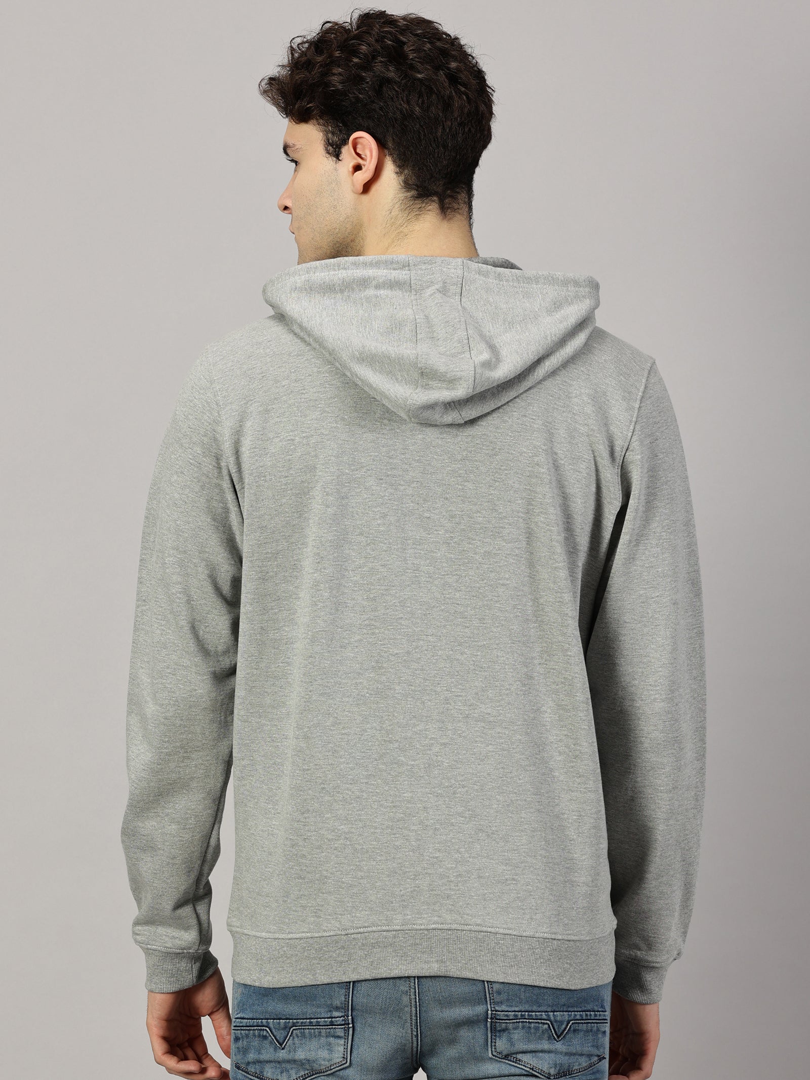 Sweatshirt : Zipper Hooded Jacket White