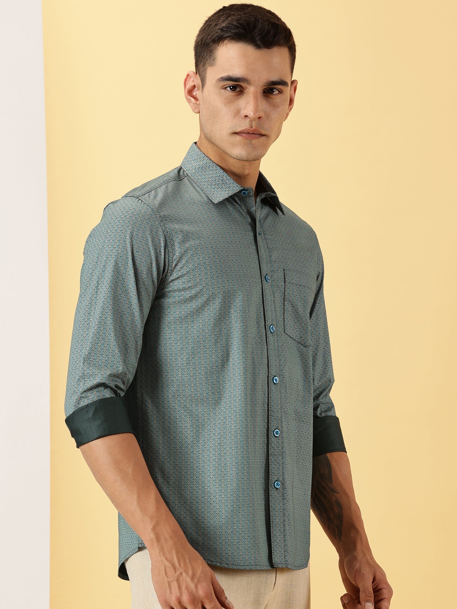 Casuals : 3D Print fullsleeve shirt