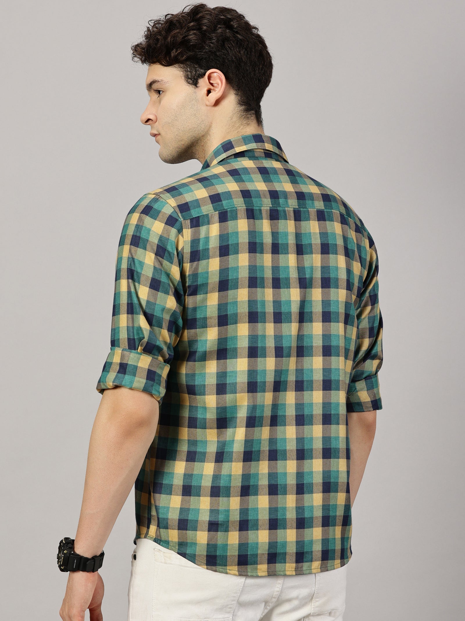 Casual  : Checkered Poly Cotton shirt