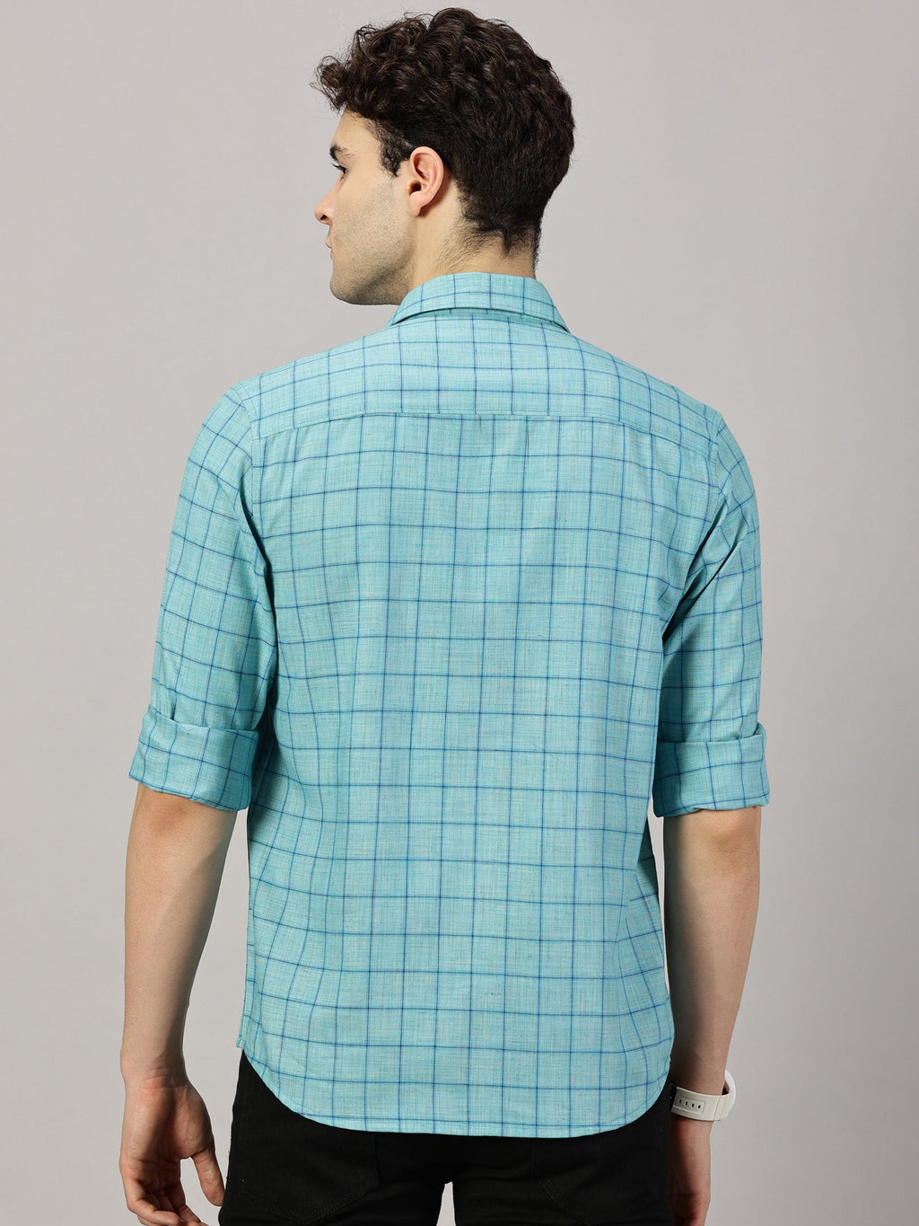 Casual  :  Checkered Poly Cotton shirt