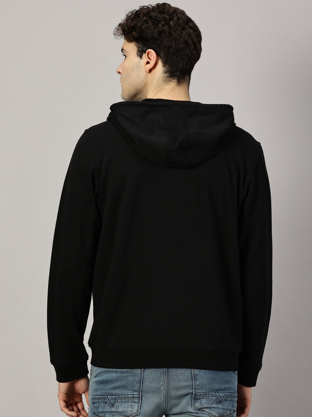 Sweatshirt : Zipper Hooded Jacket White