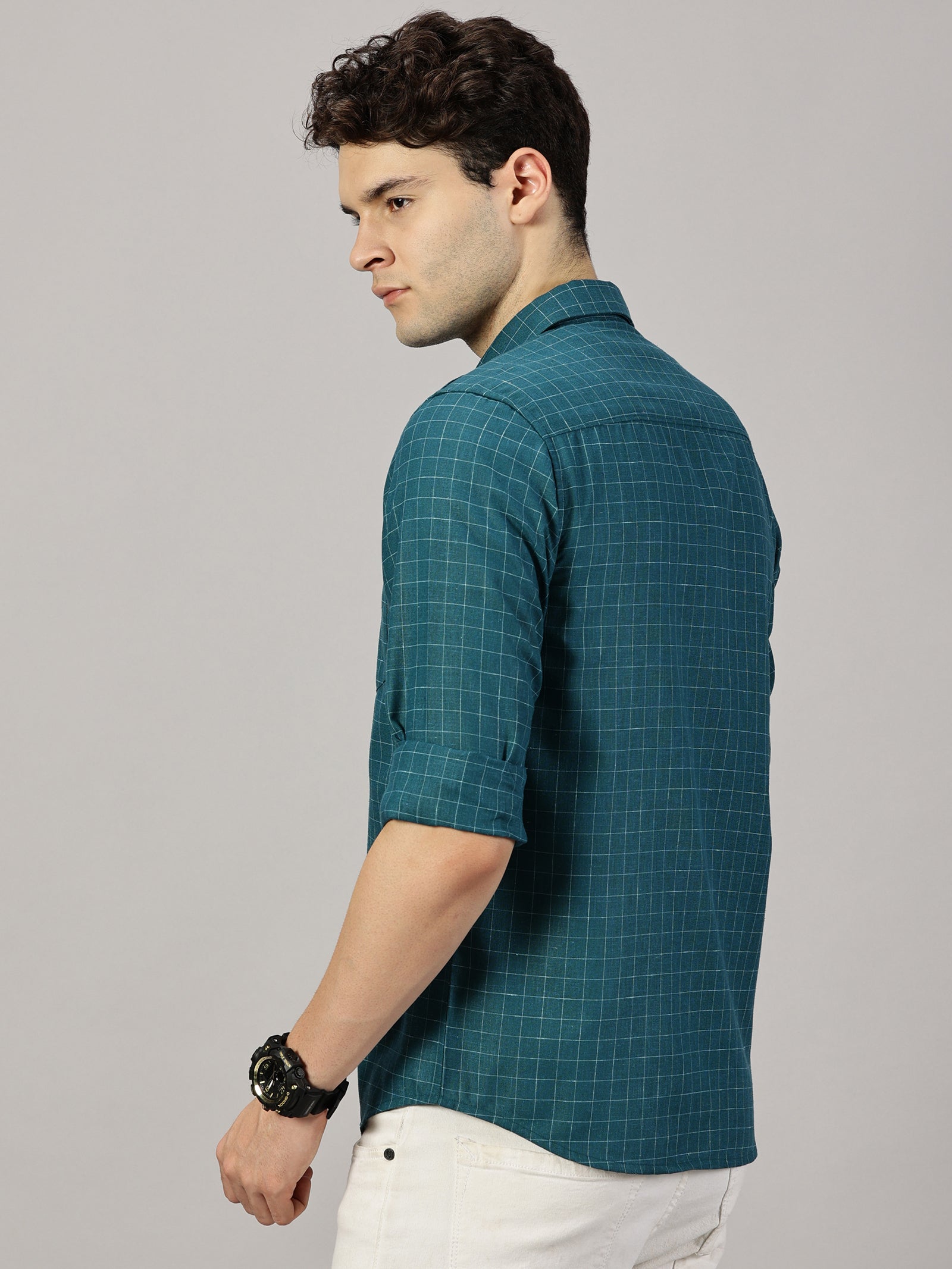 Casuals : Checkered Poly Cotton Shirt
