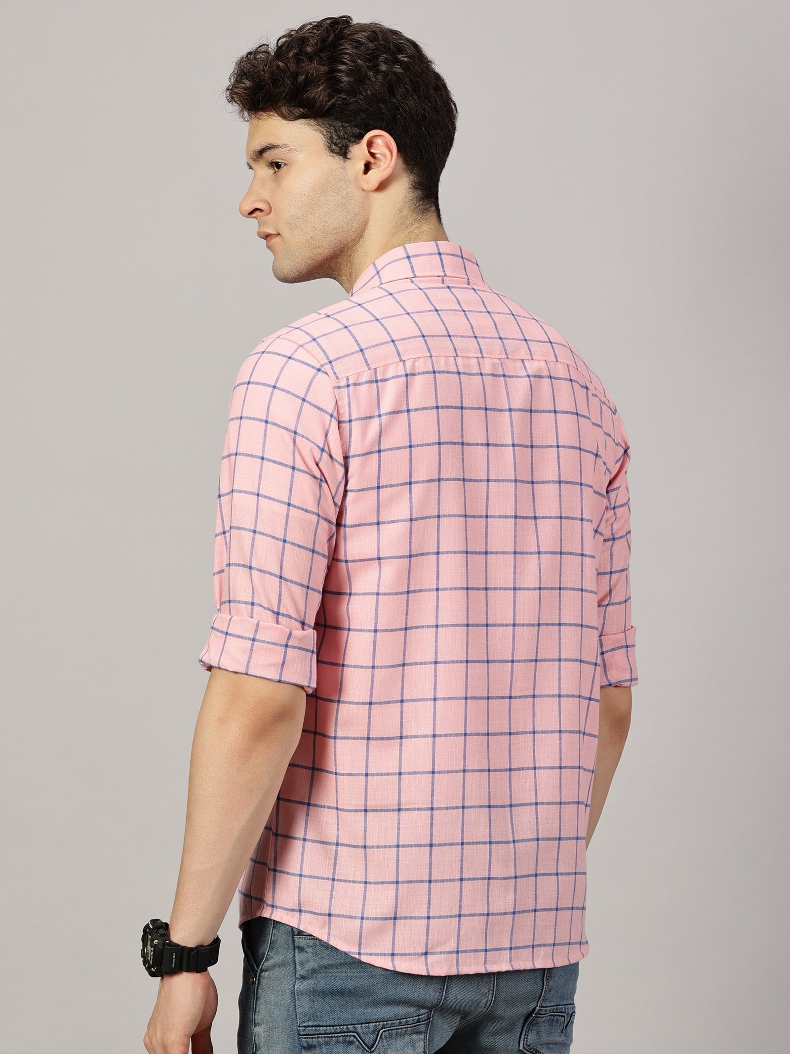 Casual  :  Checkered Poly Cotton shirt
