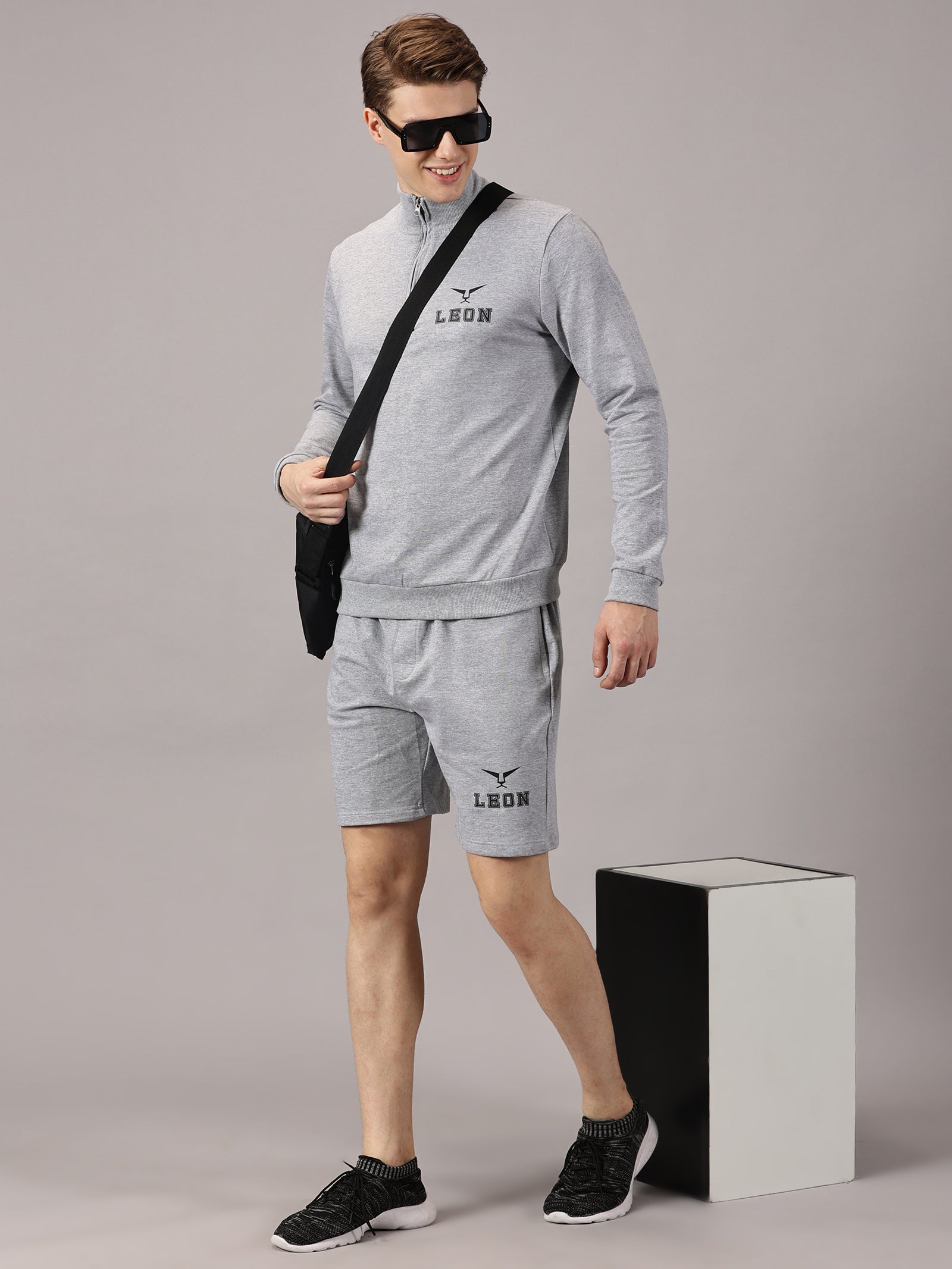 Active Wear :Sports High Neck and Shorts sets