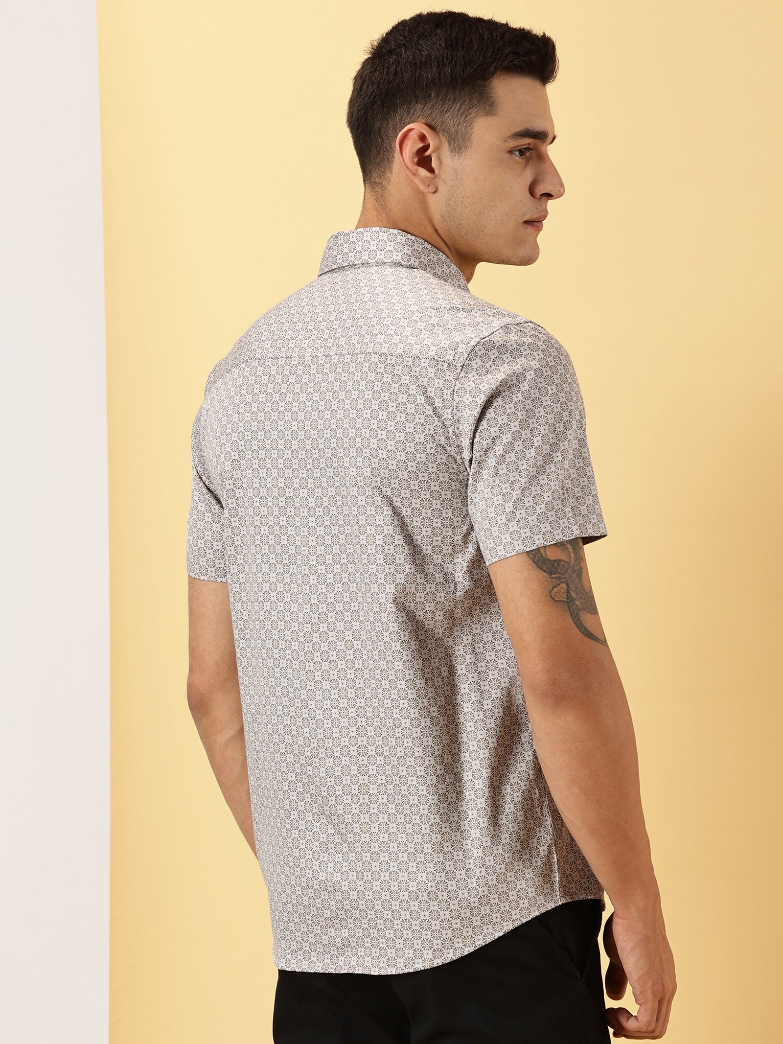 Casuals : Floral Print half sleeve shirt
