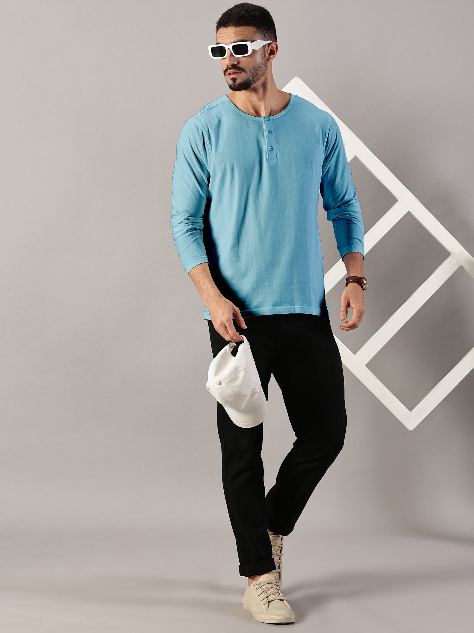 Casuals : Henley Neck T-Shirt