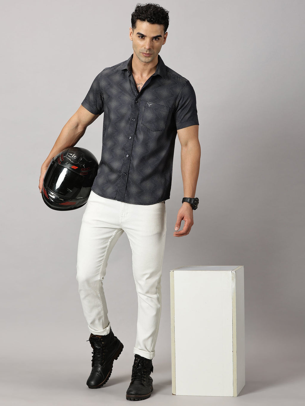 Casuals : Dots Printed Shirt