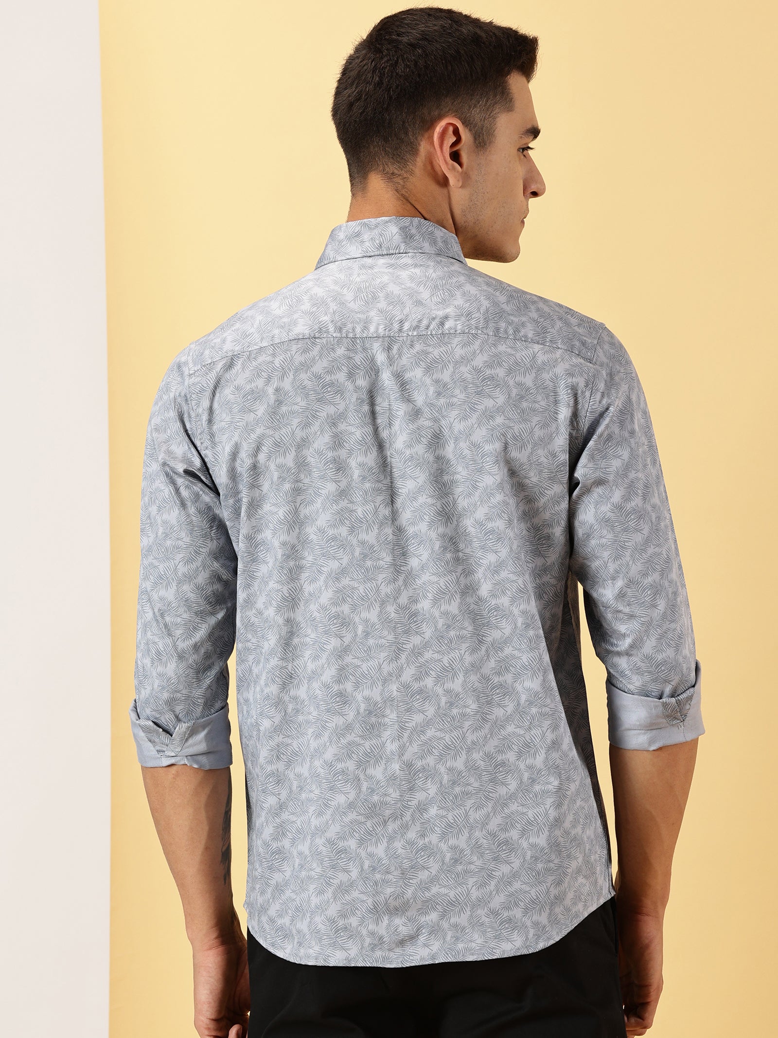 Casuals : Leaf Print full sleeve shirt
